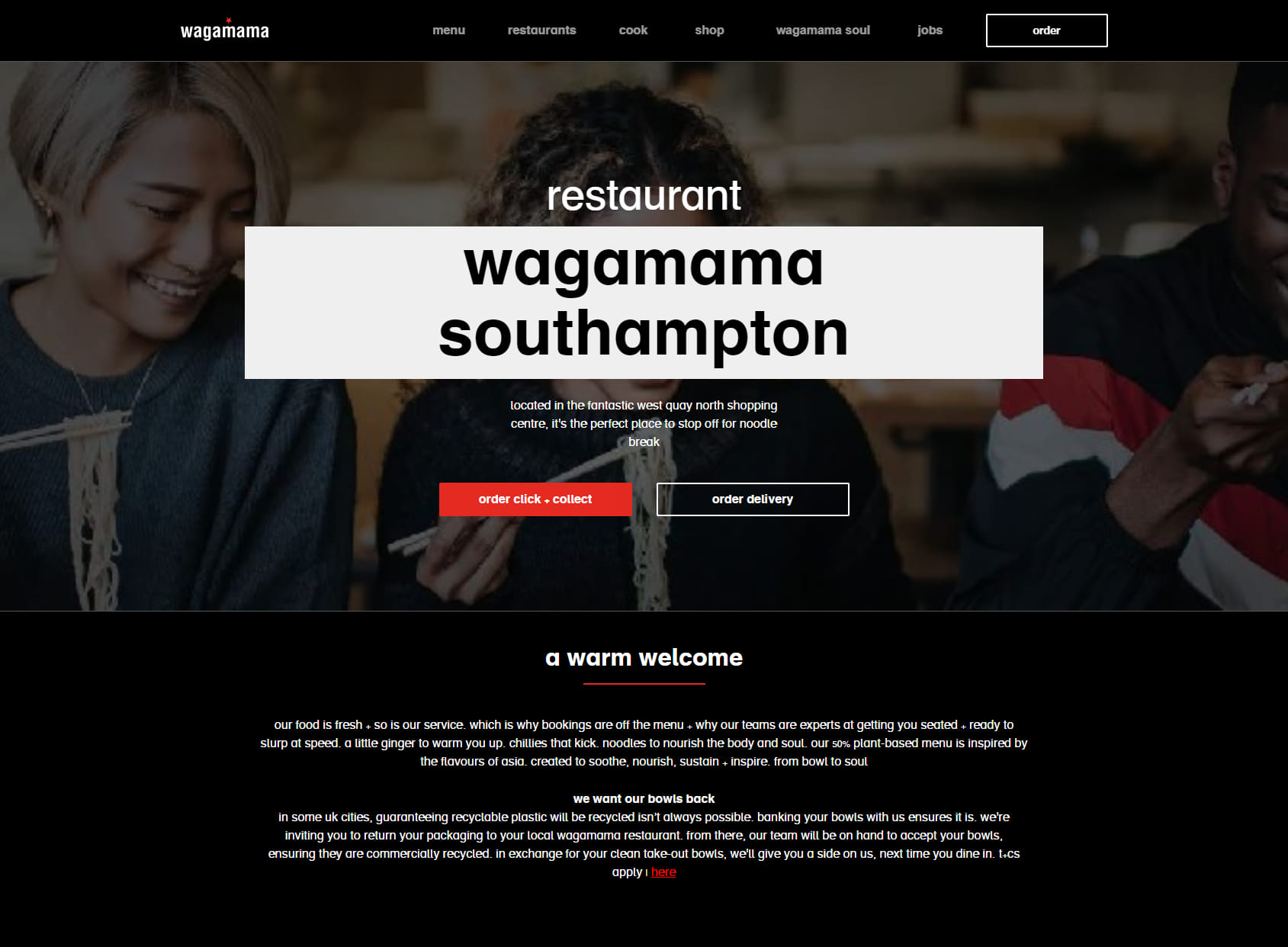 wagamama southampton