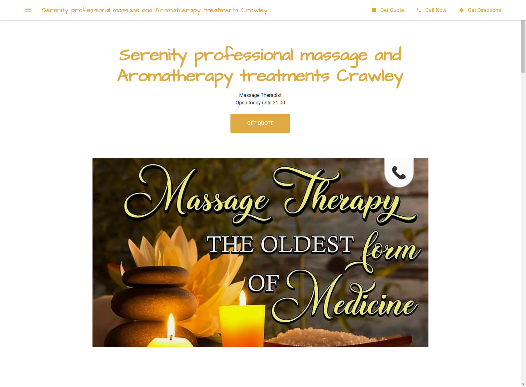 Serenity professional massage and Aromatherapy treatments Crawley