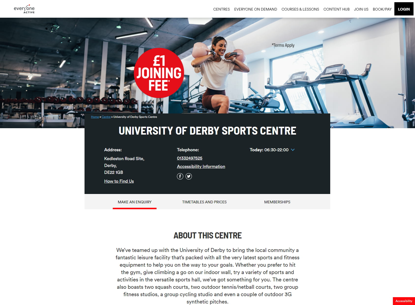 University of Derby Sports Centre