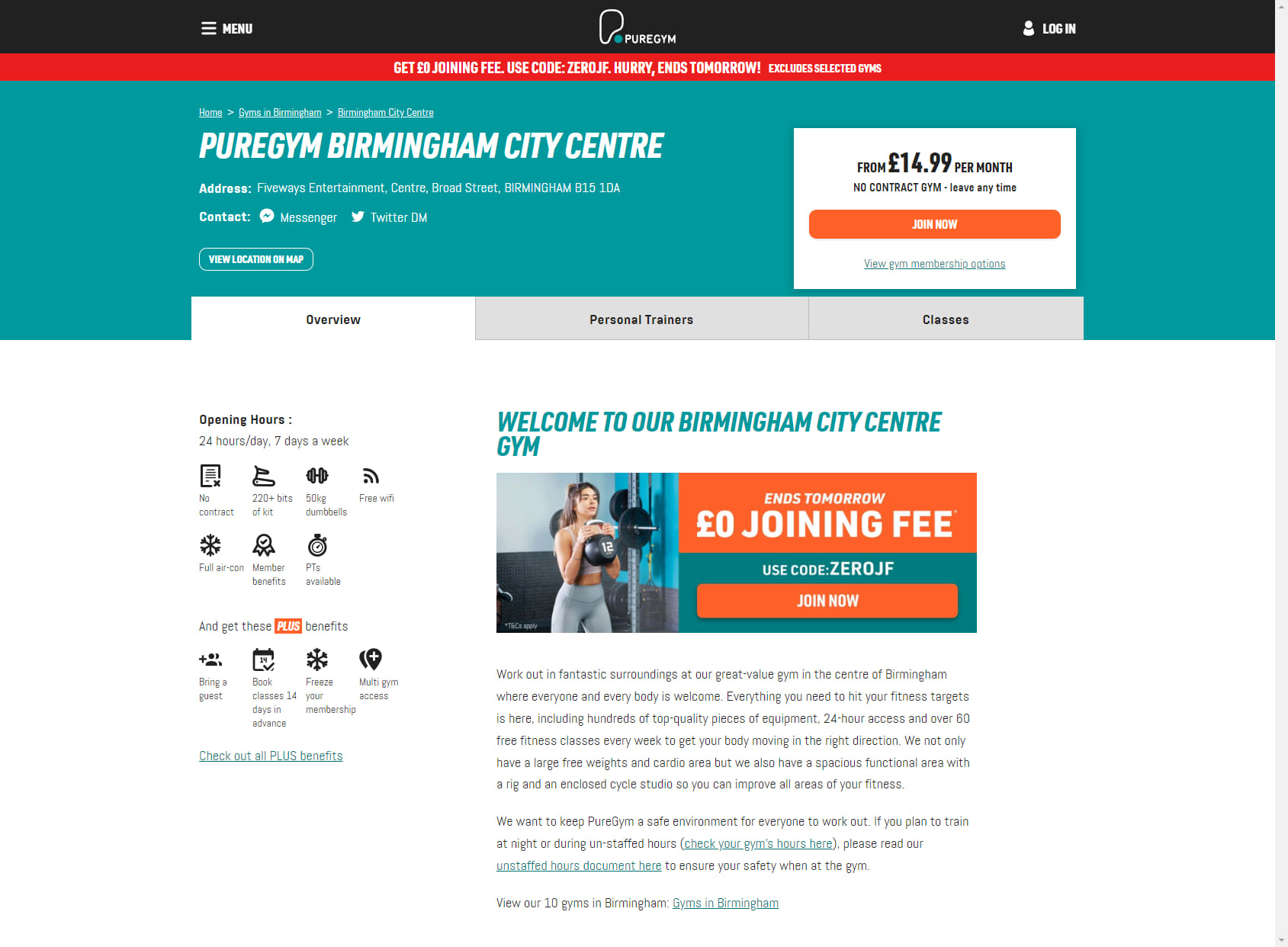 PureGym Birmingham City Centre