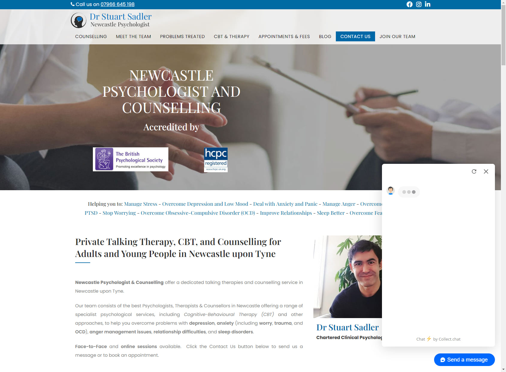 Dr Stuart Sadler - Newcastle Psychologist & Counselling