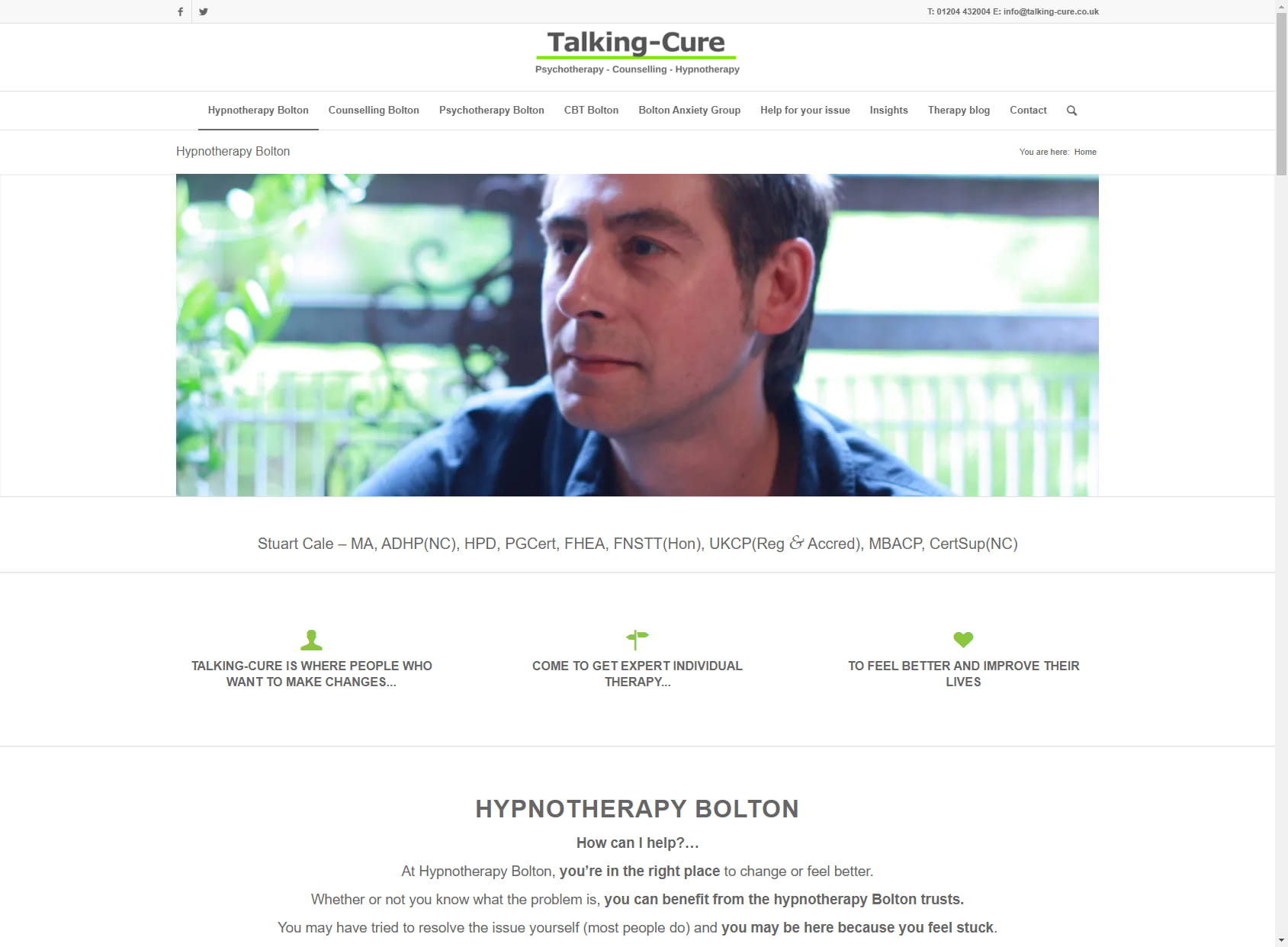Talking-Cure Hypnotherapy Counselling Psychotherapy