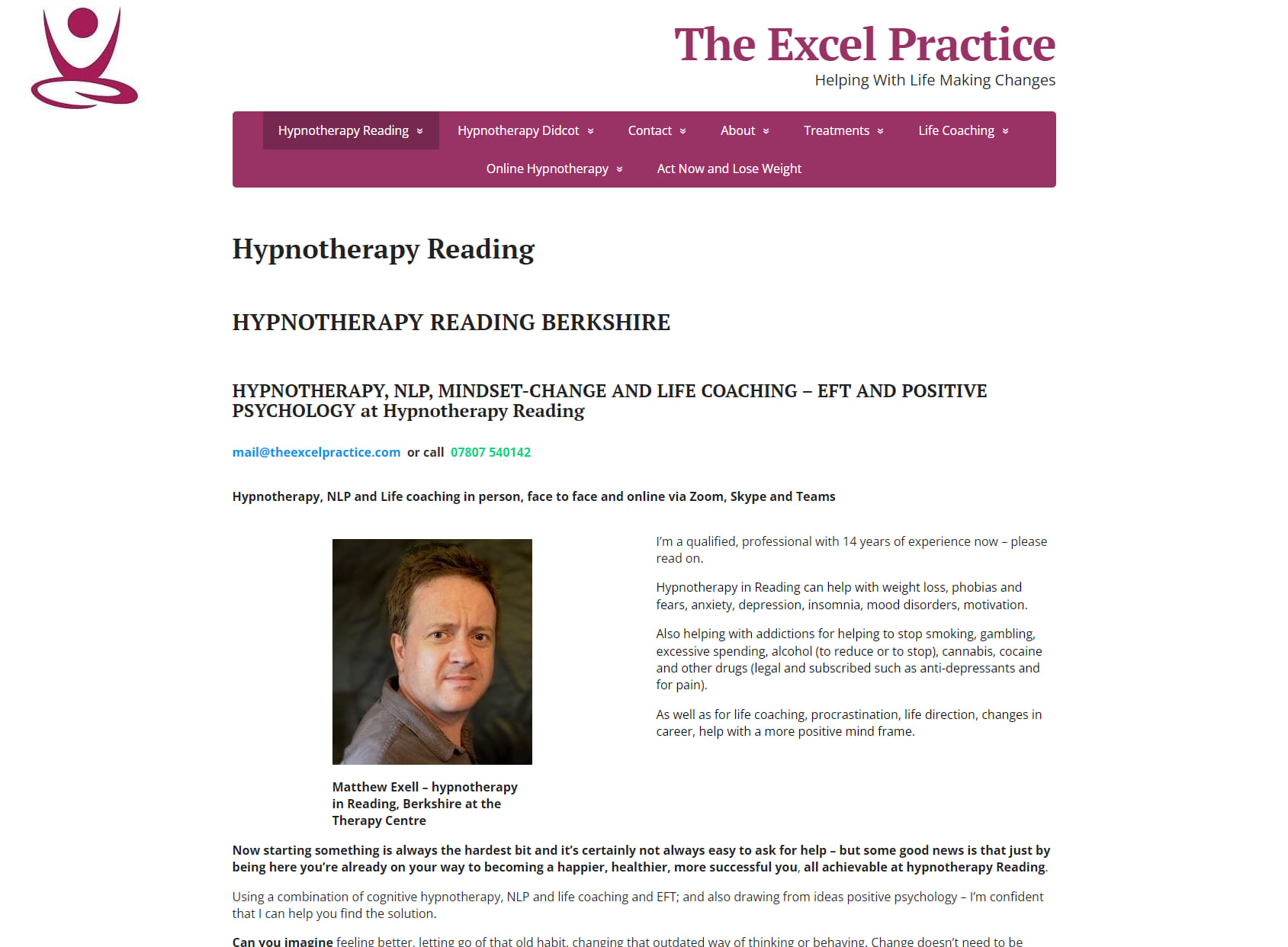 The Excel Practice - Reading, Berkshire Hypnotherapy
