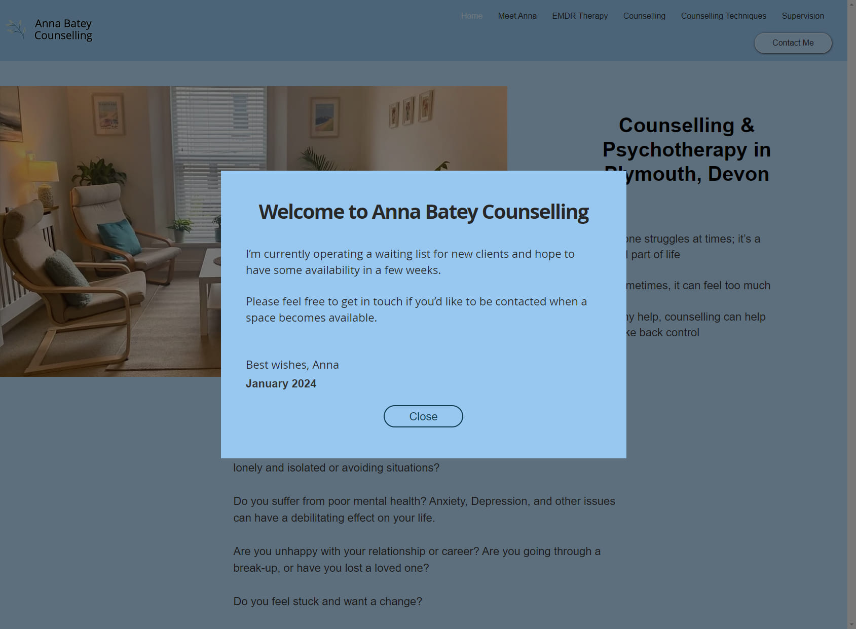 Anna Batey Counselling Plymouth