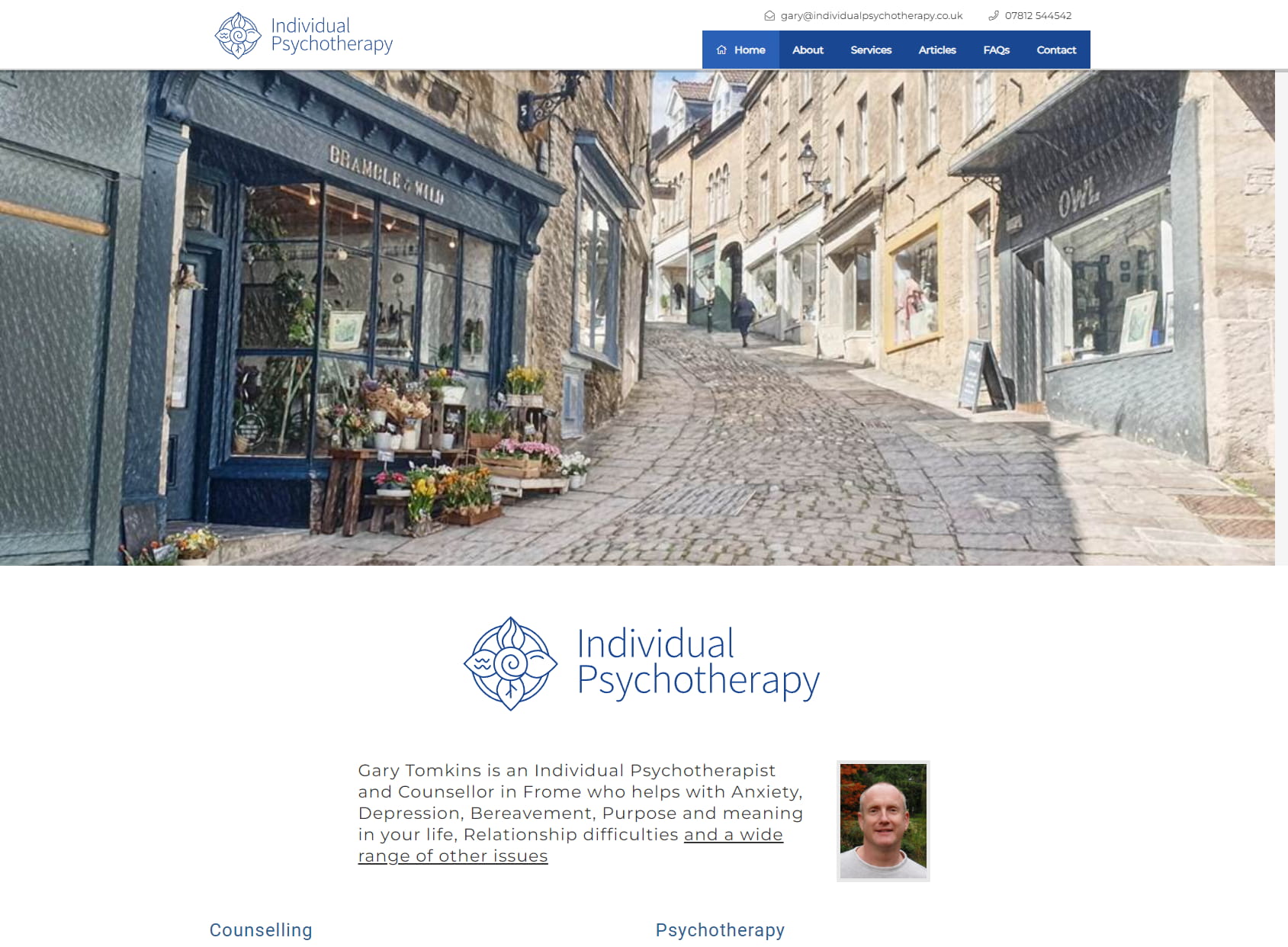 Gary Tomkins Psychotherapy, Counselling & Supervision