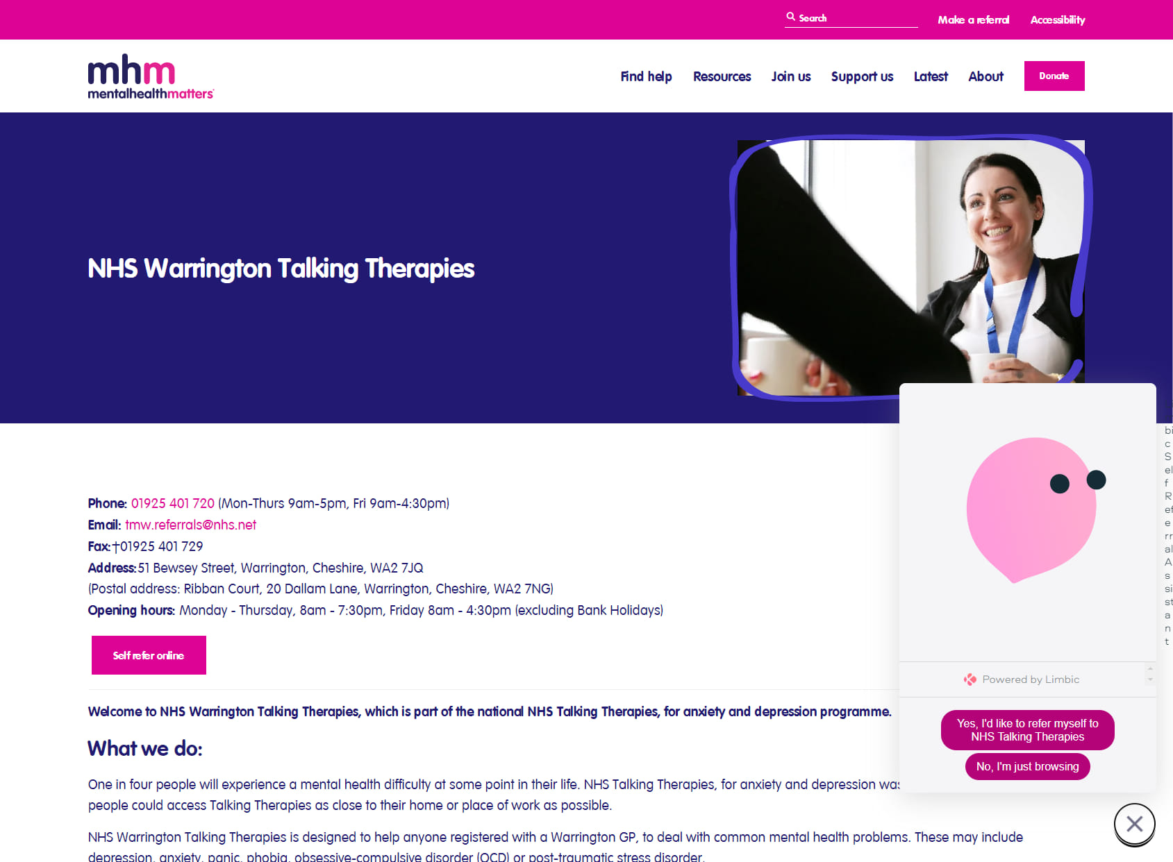 NHS Warrington Talking Therapies