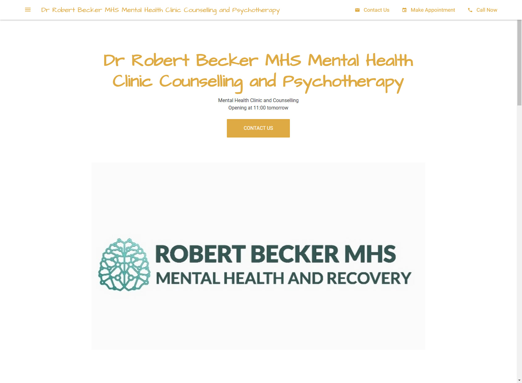 Dr Robert Becker MHS Mental Health Clinic Counselling and Psychotherapy