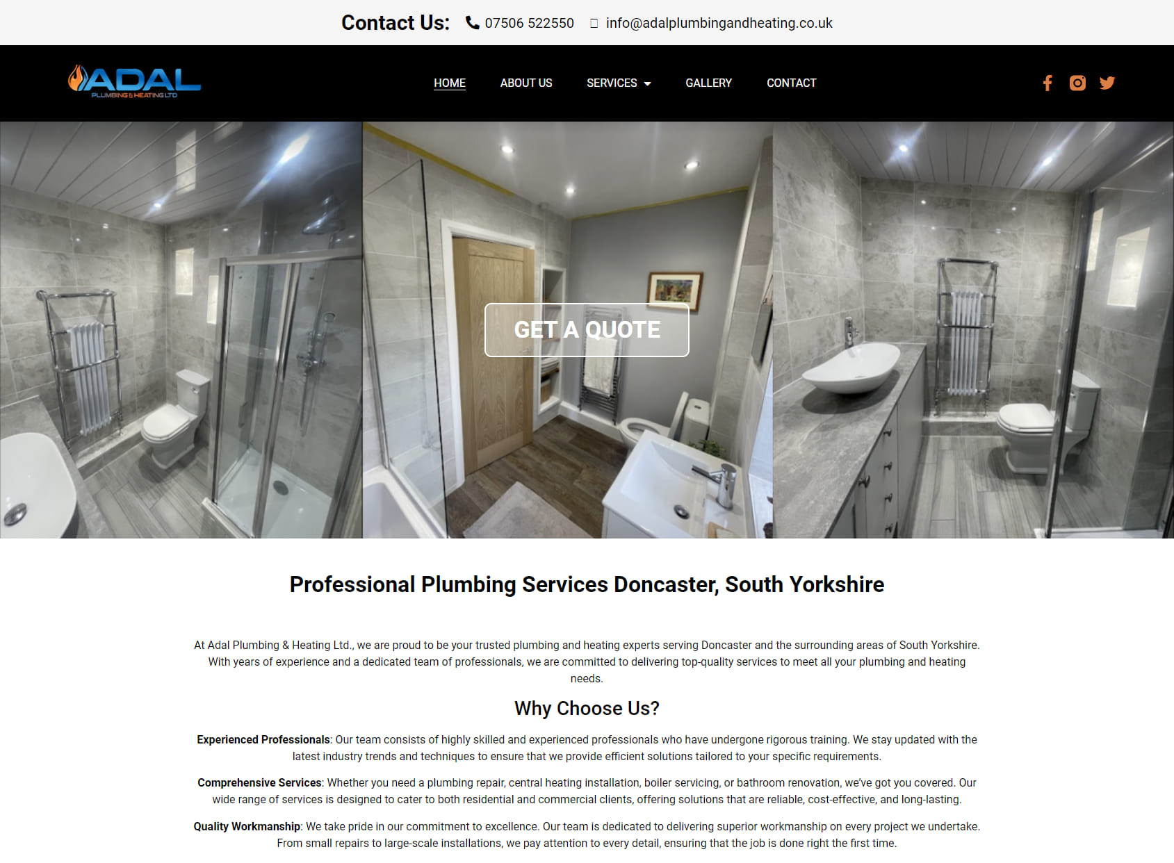 Adal Plumbing & Heating Ltd - Plumbers Doncaster