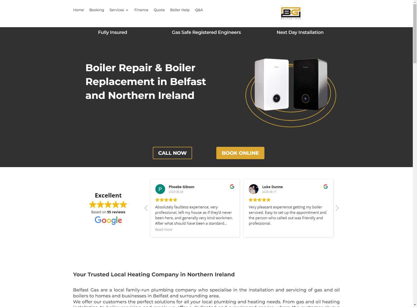 Belfast Gas | Boiler Service | Boiler Installation | Boiler Repair | Gas Boiler Engineer