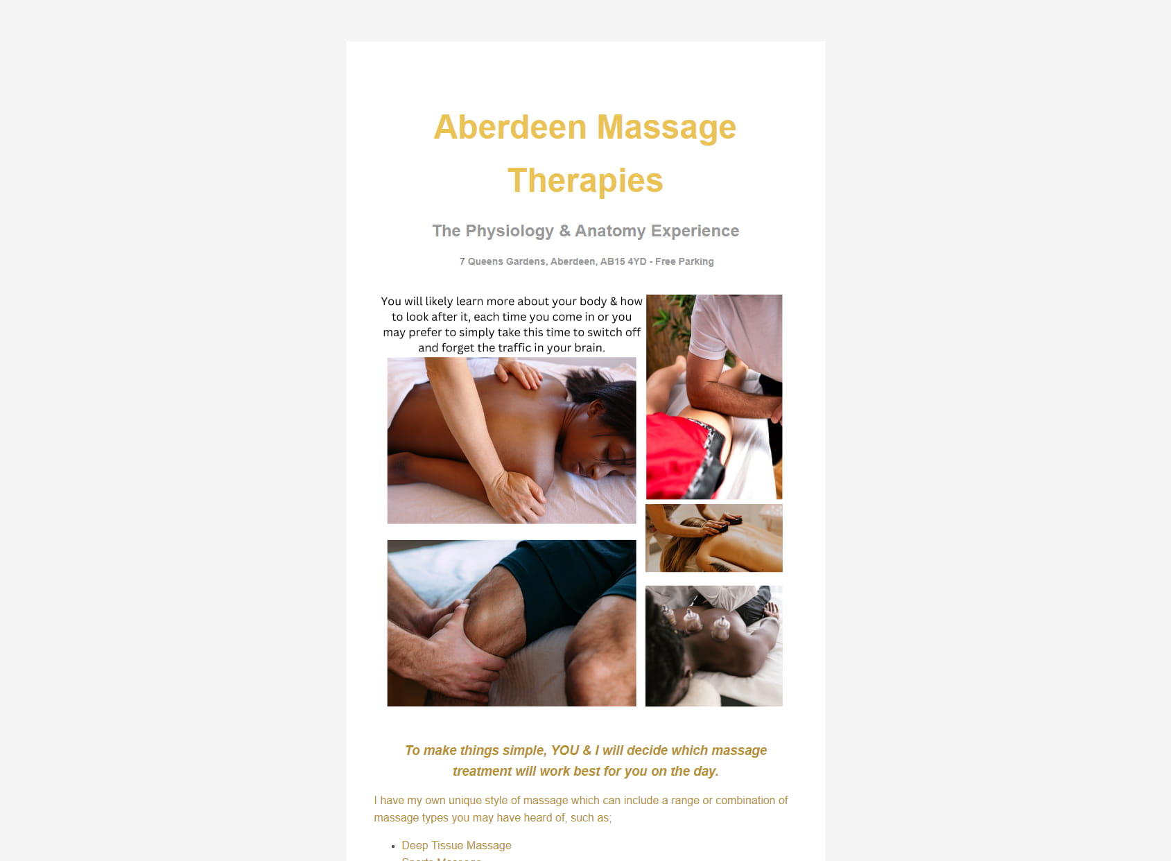 Aberdeen Massage Therapies