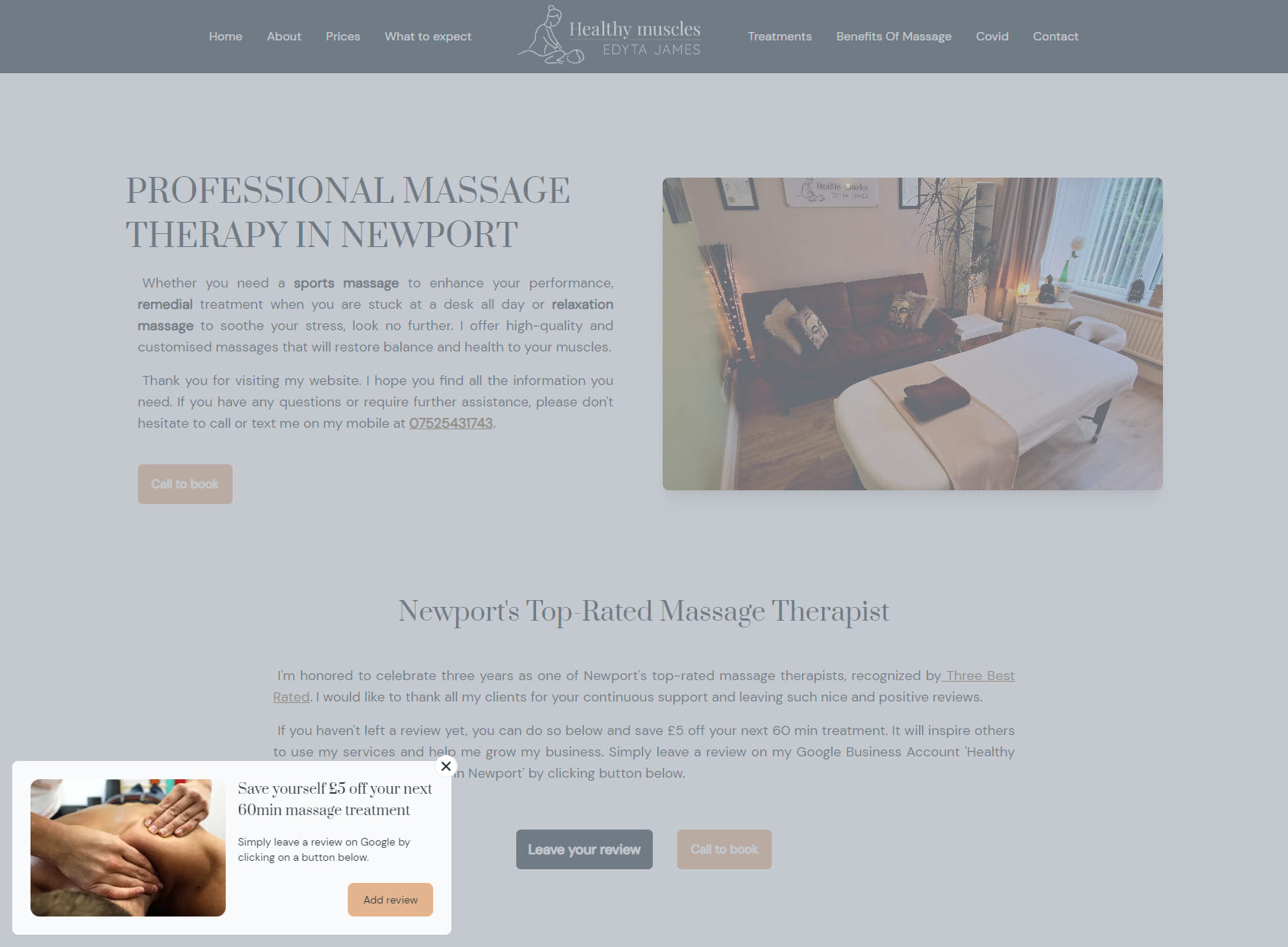Healthy Muscles - Massage Therapy in Newport