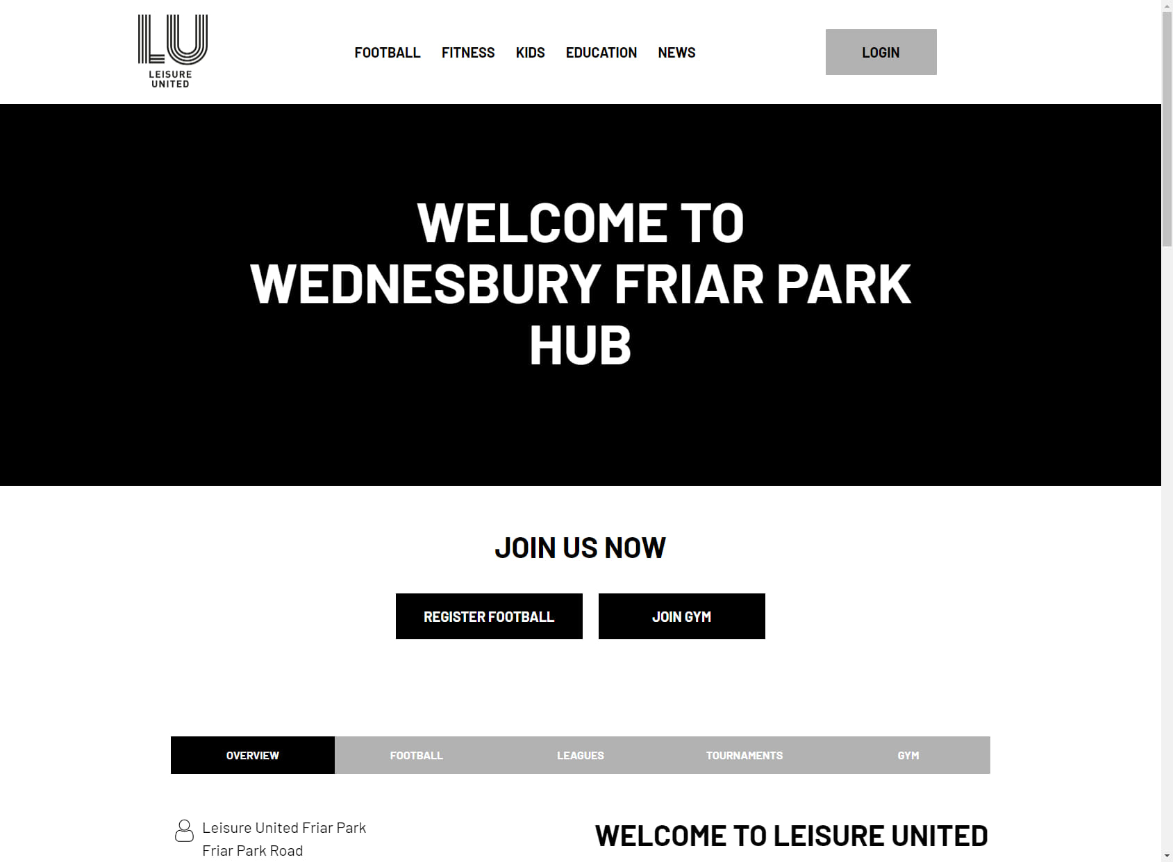 Leisure United Friar Park