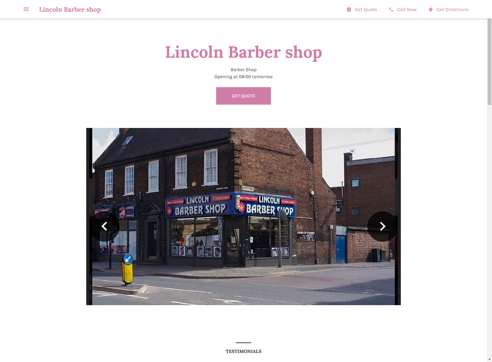 Lincoln Barber shop