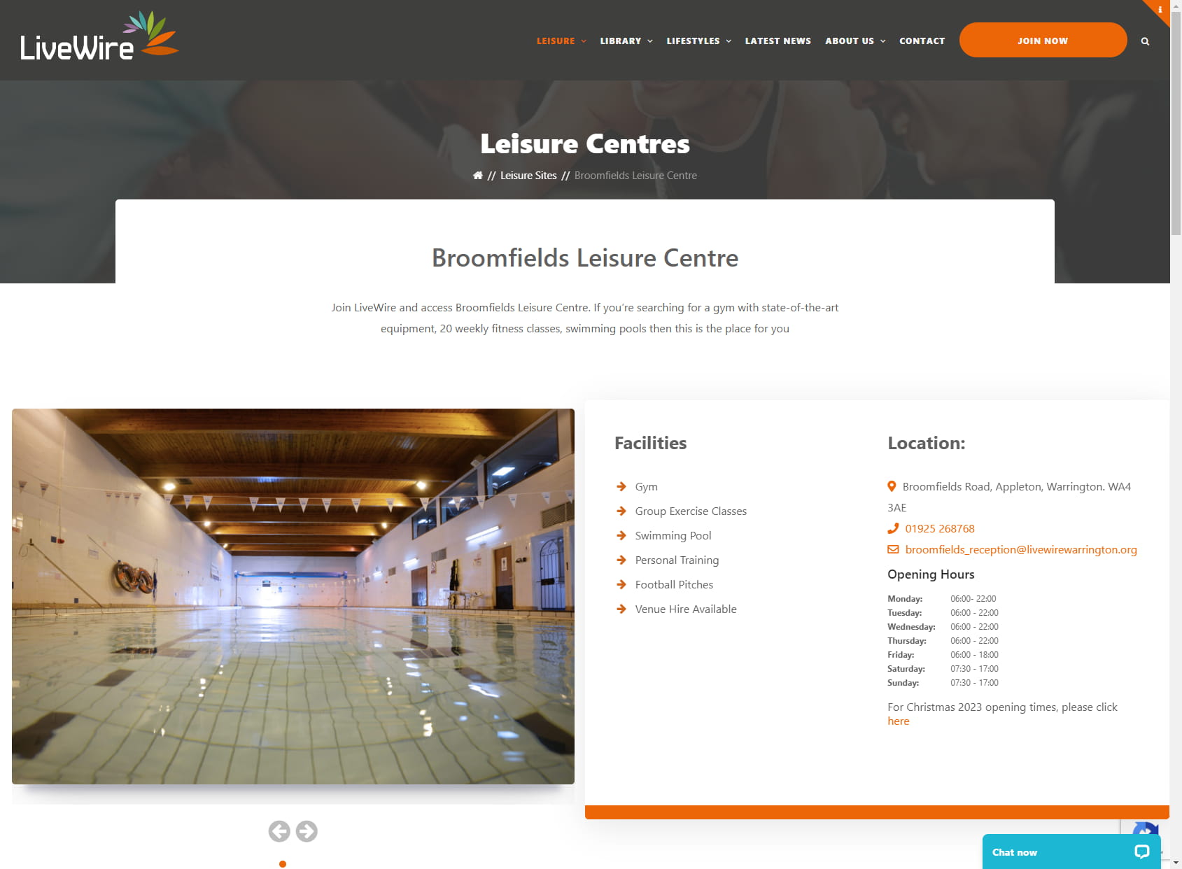 Broomfields Leisure Centre