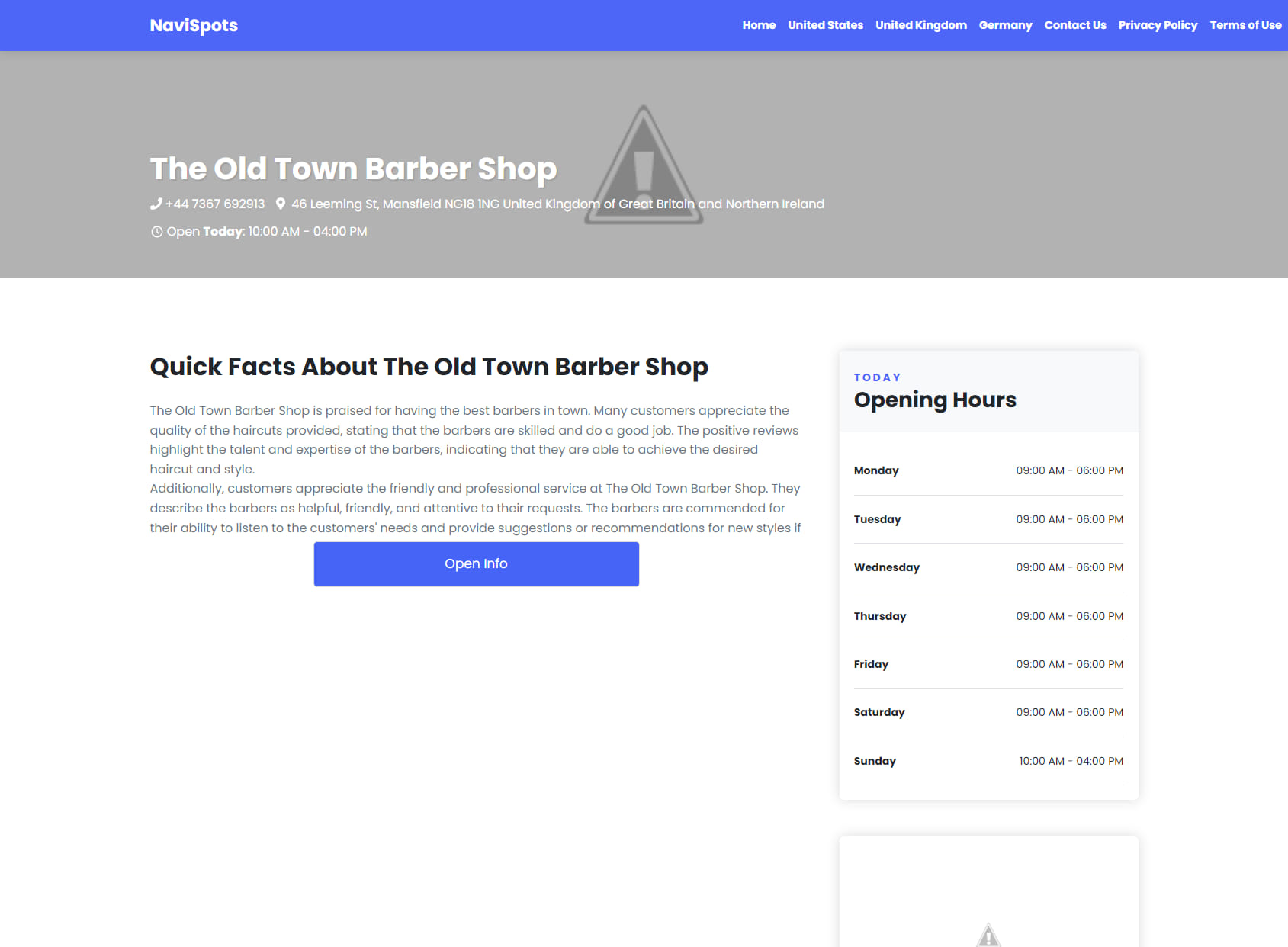 The Old Town Barber Shop