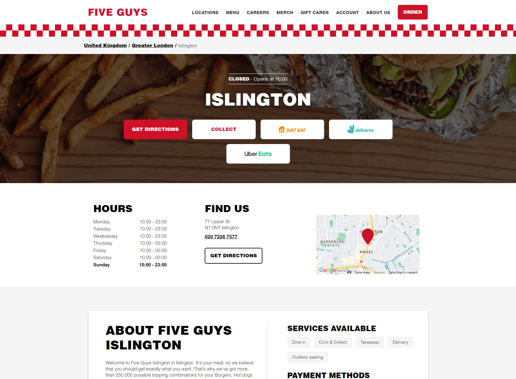 Five Guys Islington