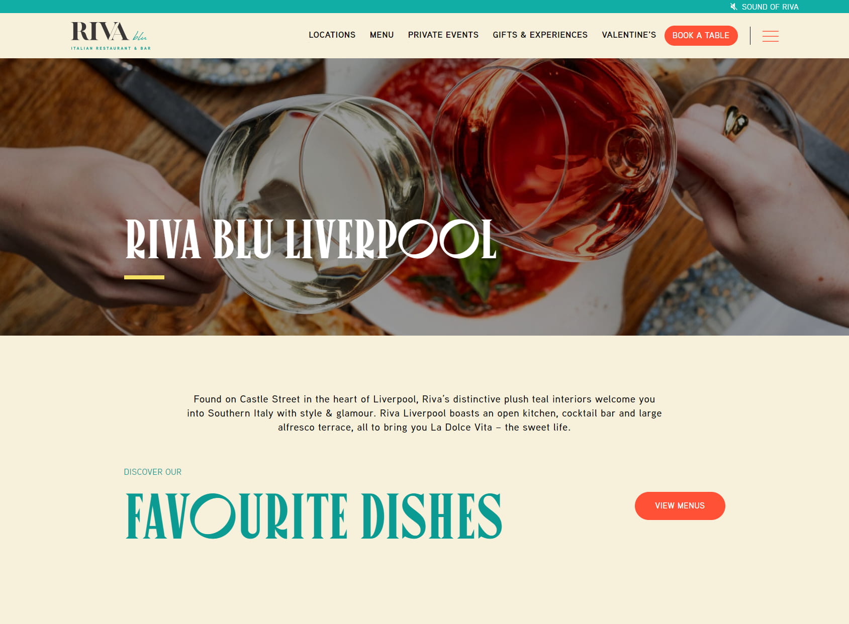 Riva Blu Italian Restaurant & Bar, Liverpool
