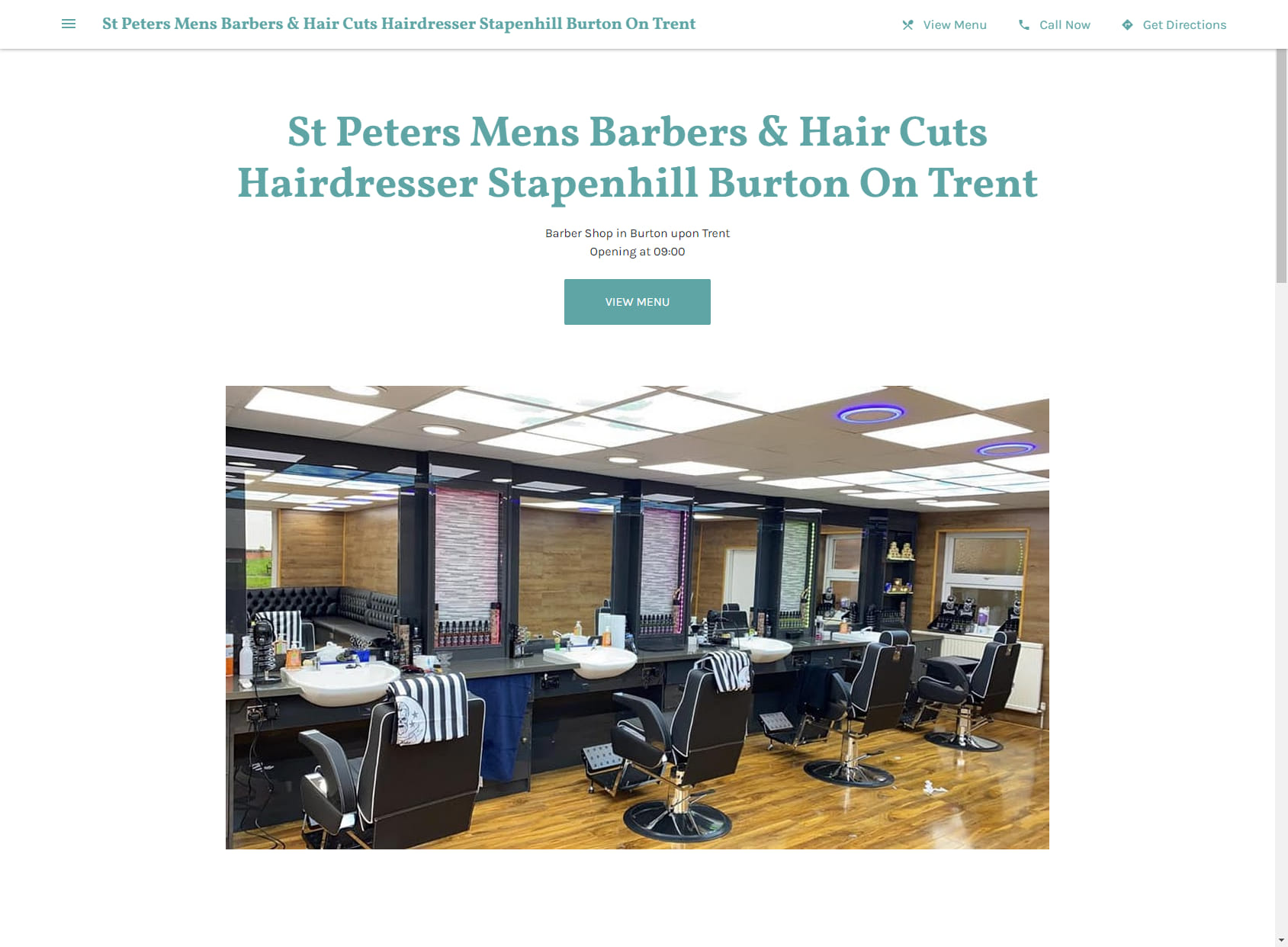 St Peters Mens Barbers & Hair Cuts Hairdresser Stapenhill Burton On Trent