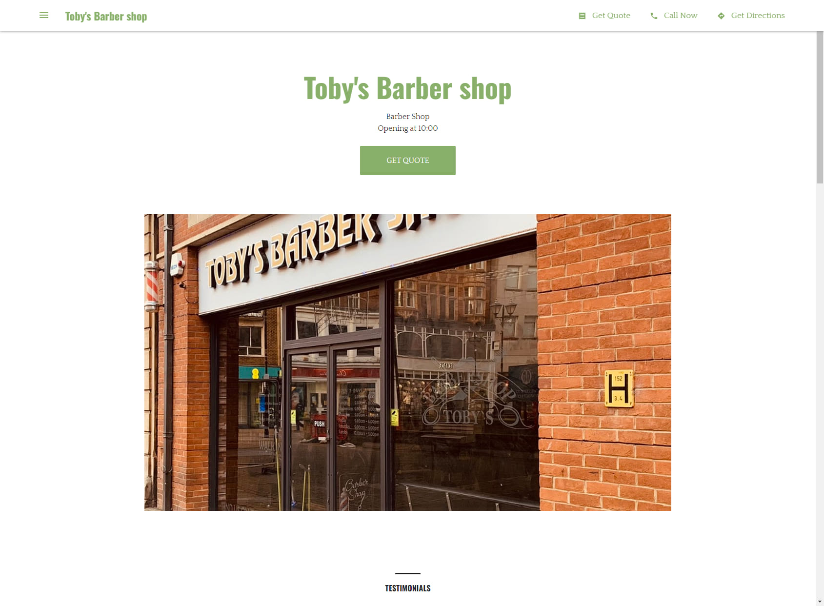 Toby's Barber shop