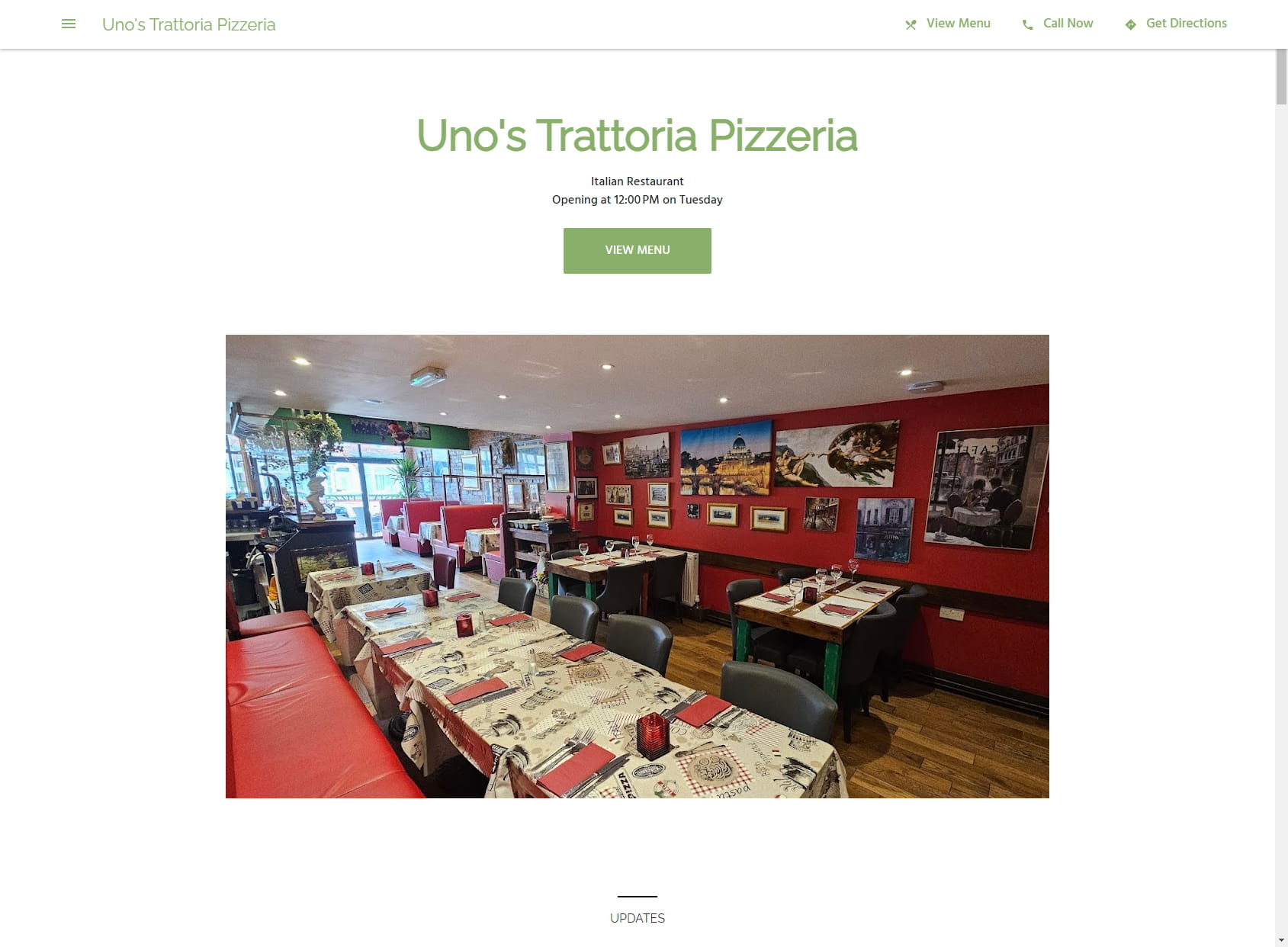 Uno's Trattoria Pizzeria