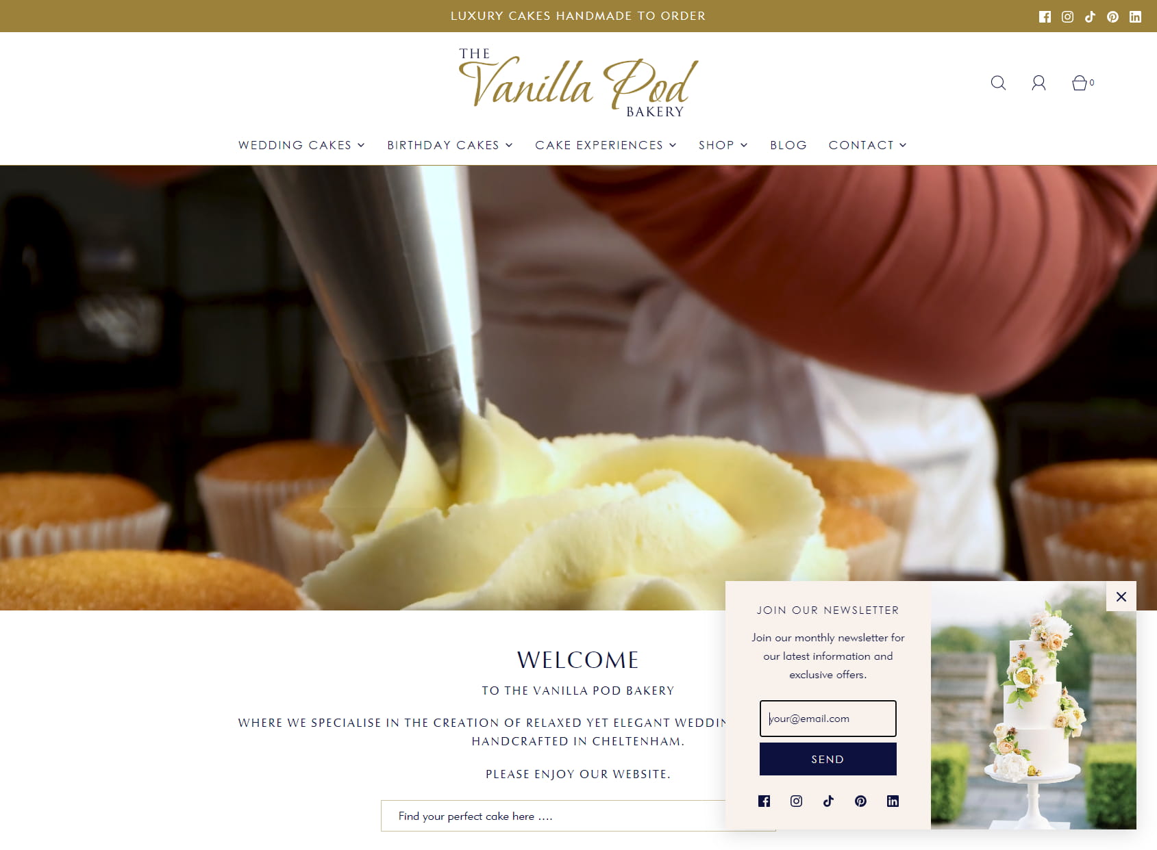 The Vanilla Pod Bakery - Luxury Wedding & Celebration Cakes