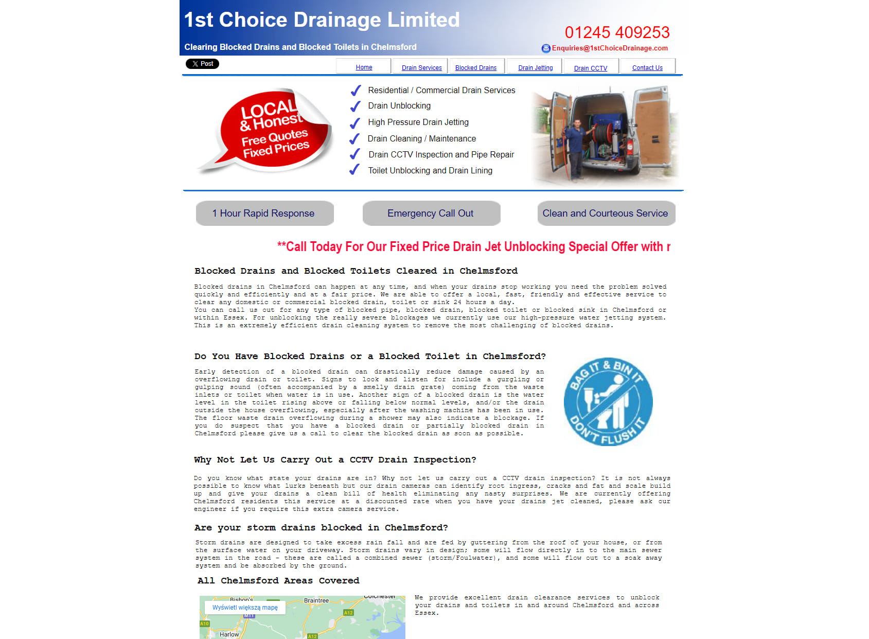 1st Choice Drainage Limited - Drain Cleaning Services