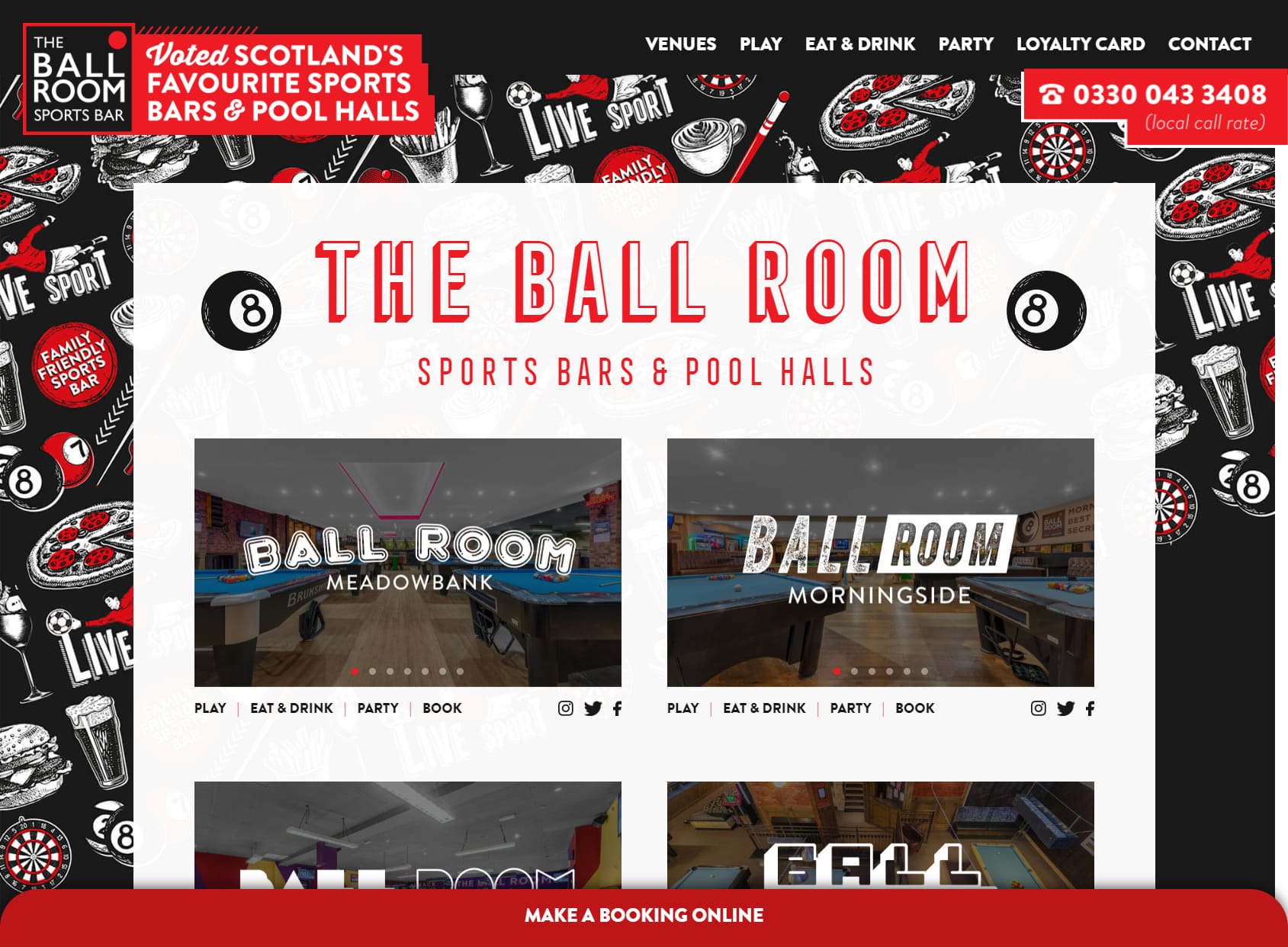 The Ball Room Sports Bar (Glasgow) - Pool, Snooker & Darts Hall