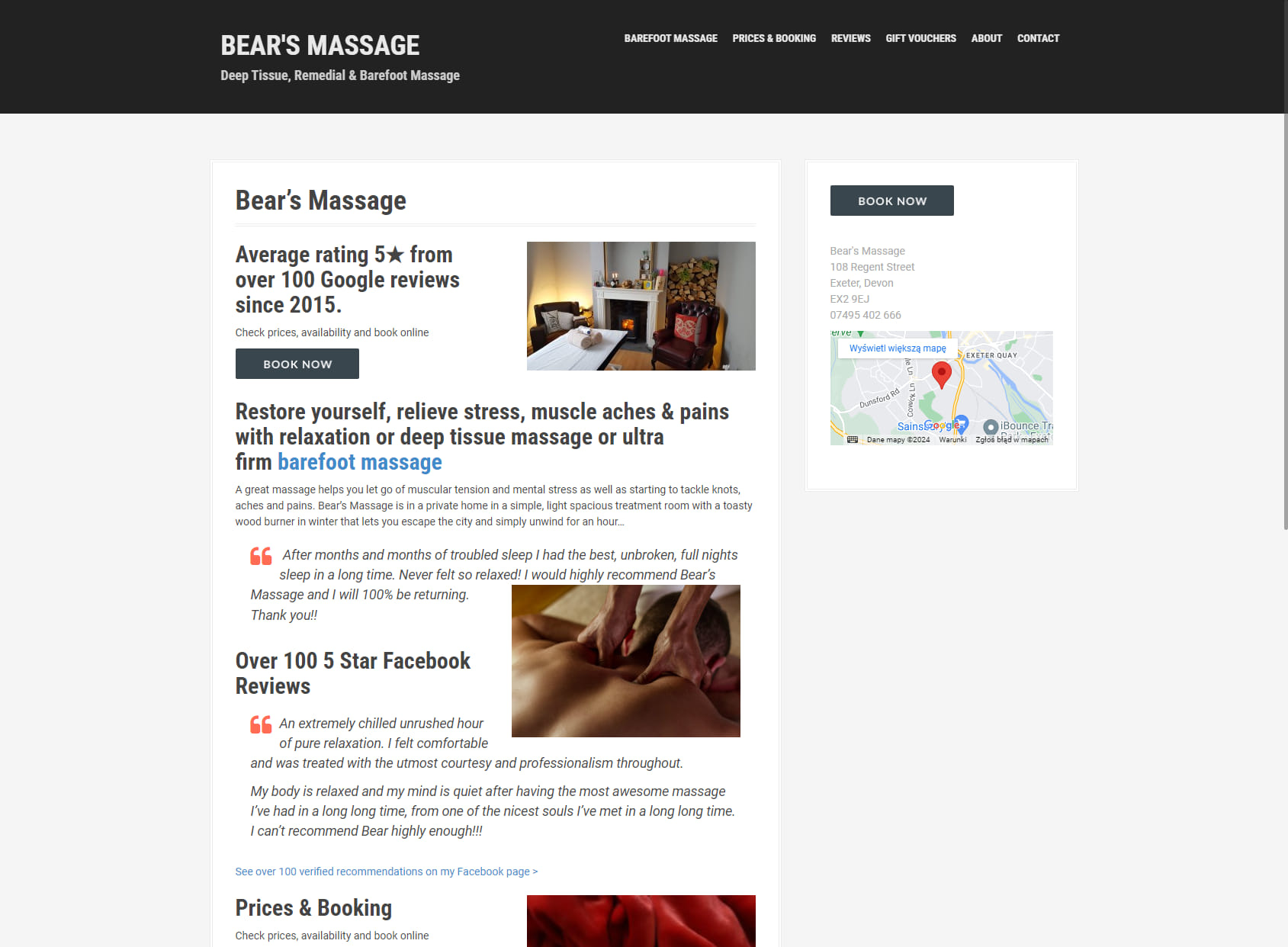 Bear's Massage Exeter