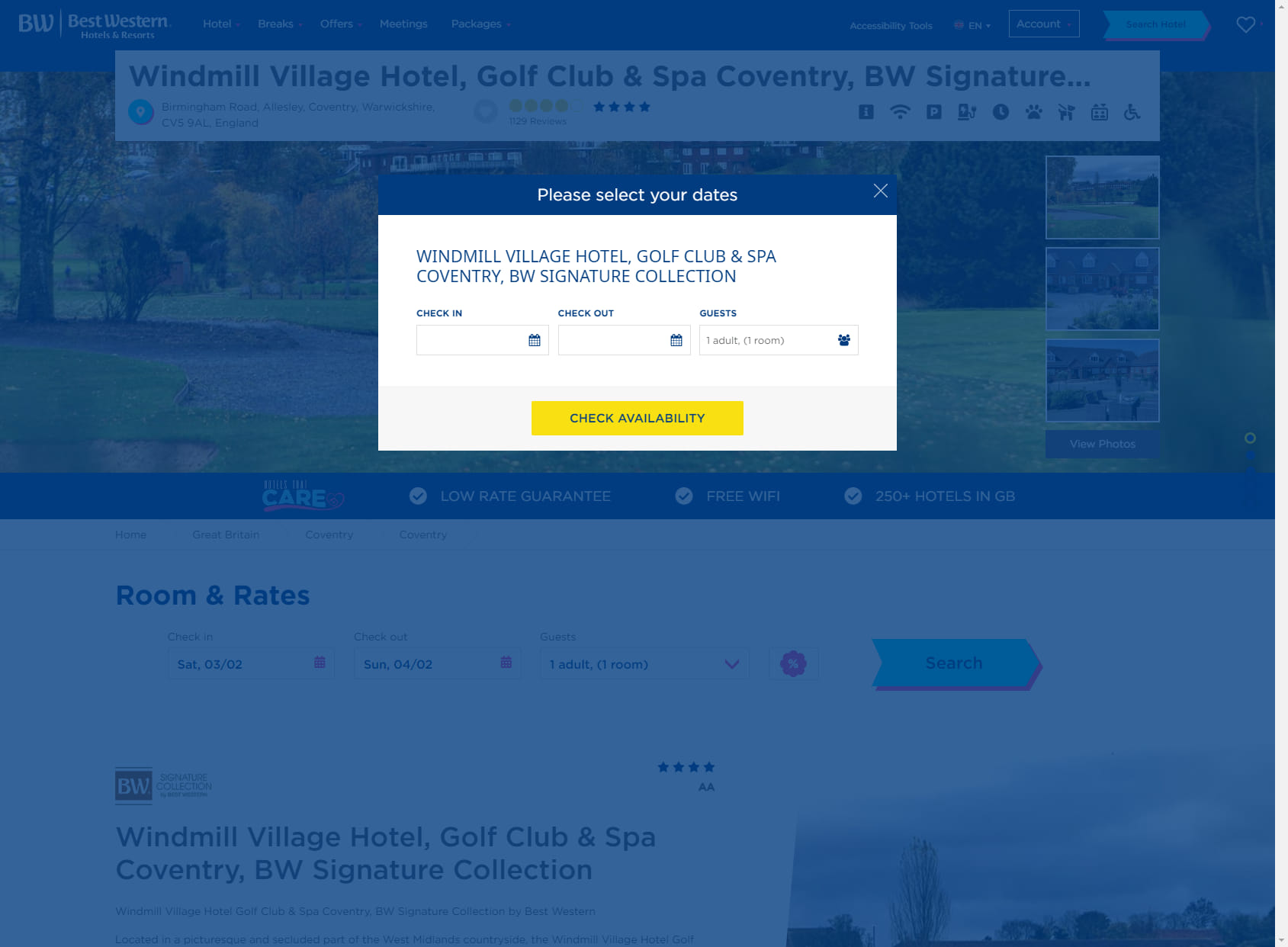 Best Western Plus Windmill Village Hotel, Golf Club & Spa
