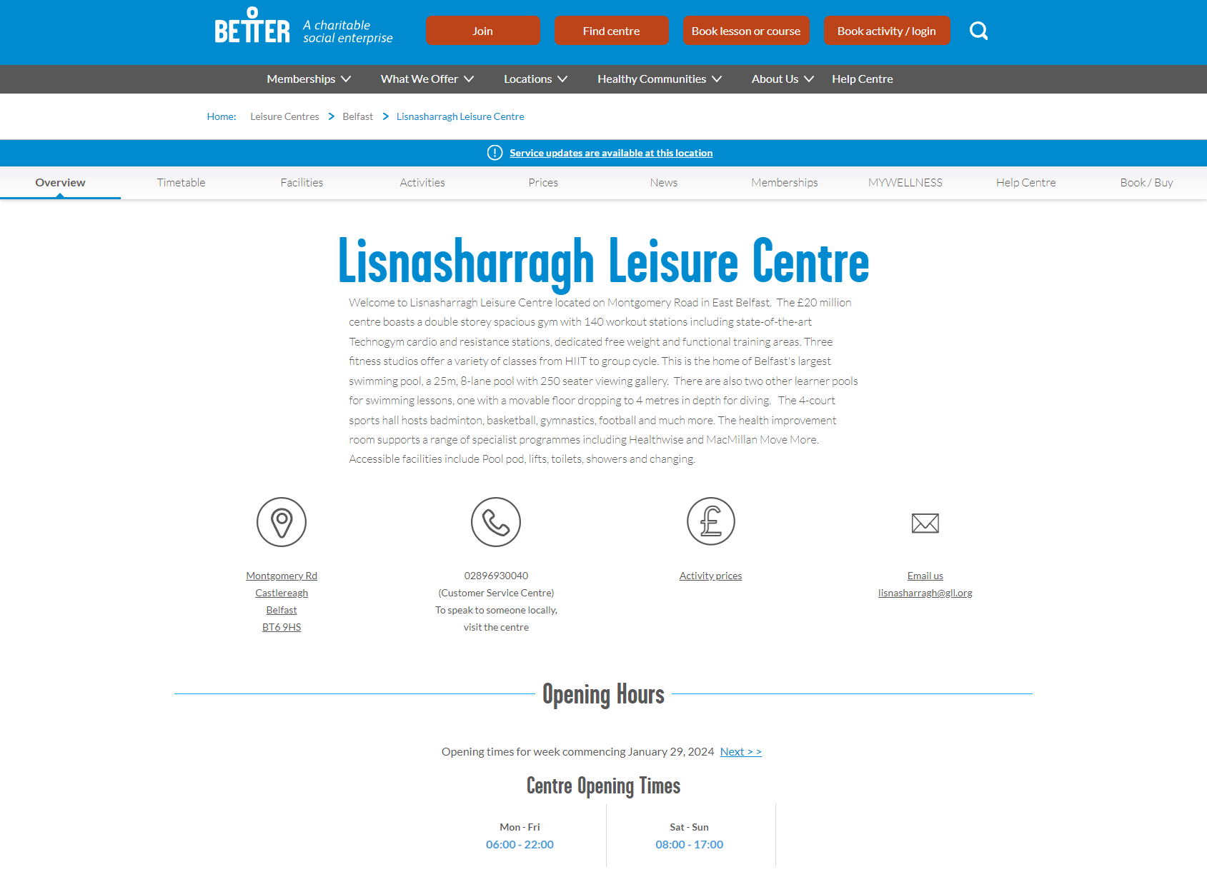 Lisnasharragh Leisure Centre