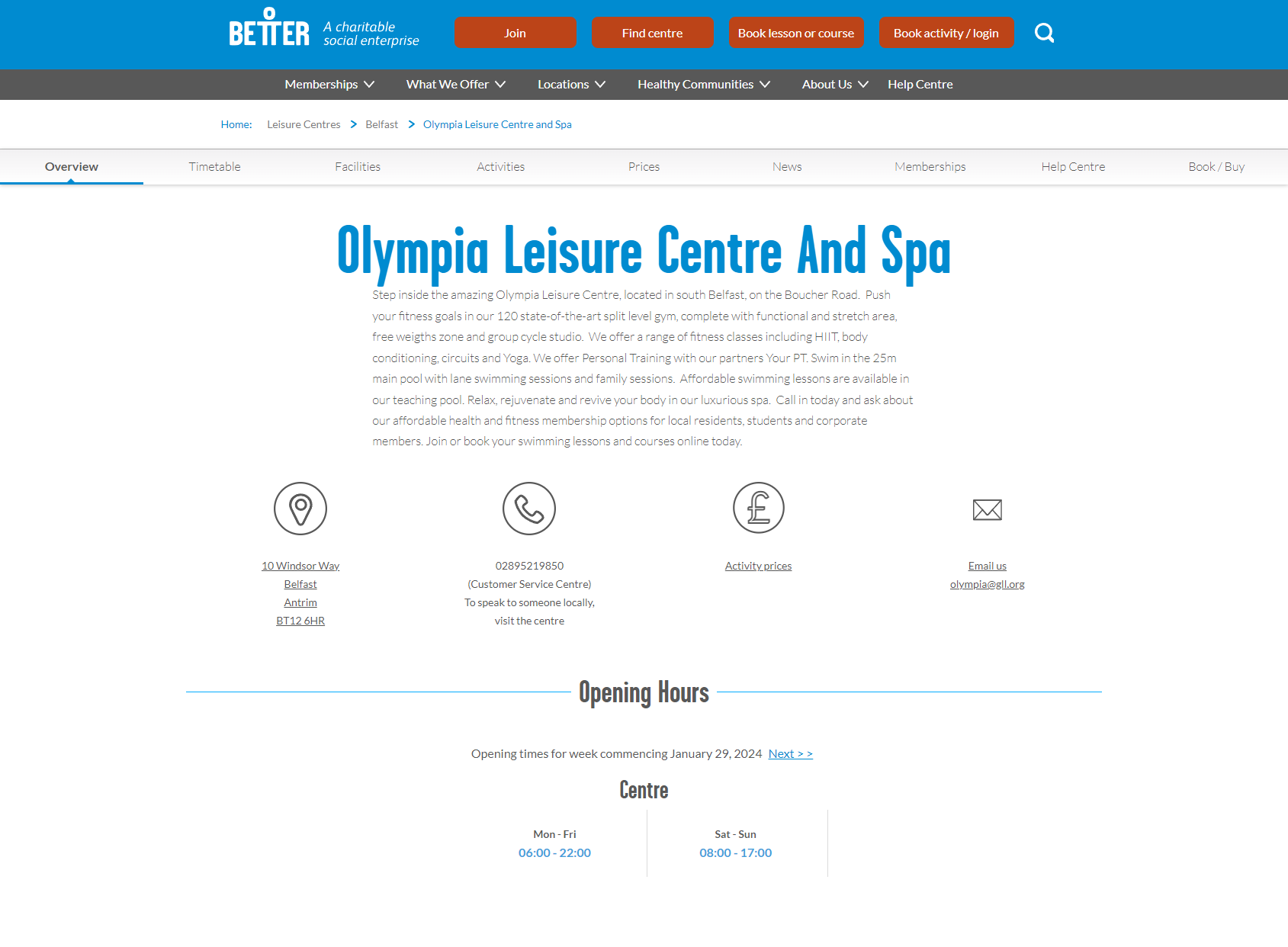 Olympia Leisure Centre and Spa