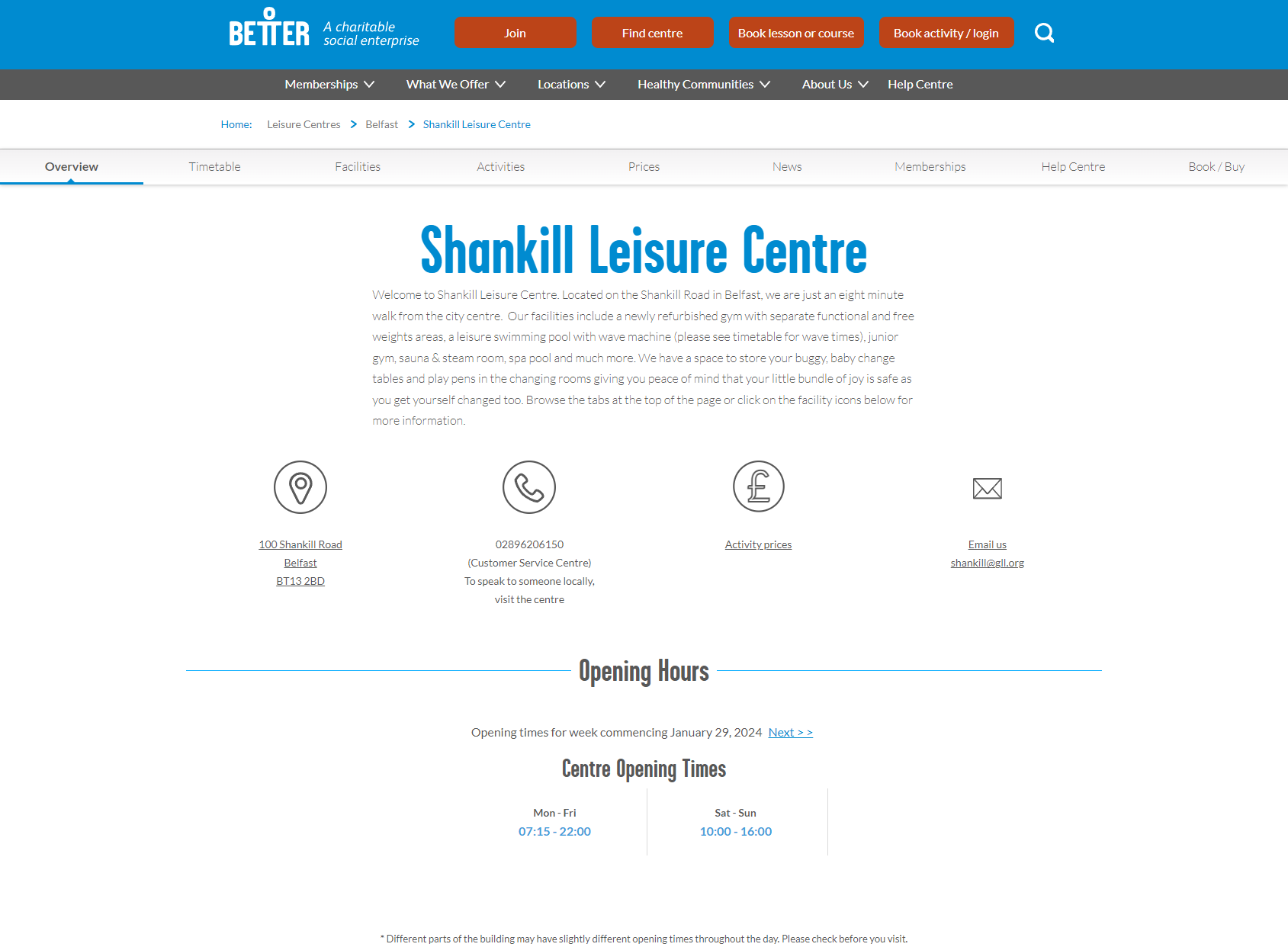 Shankill Leisure Centre