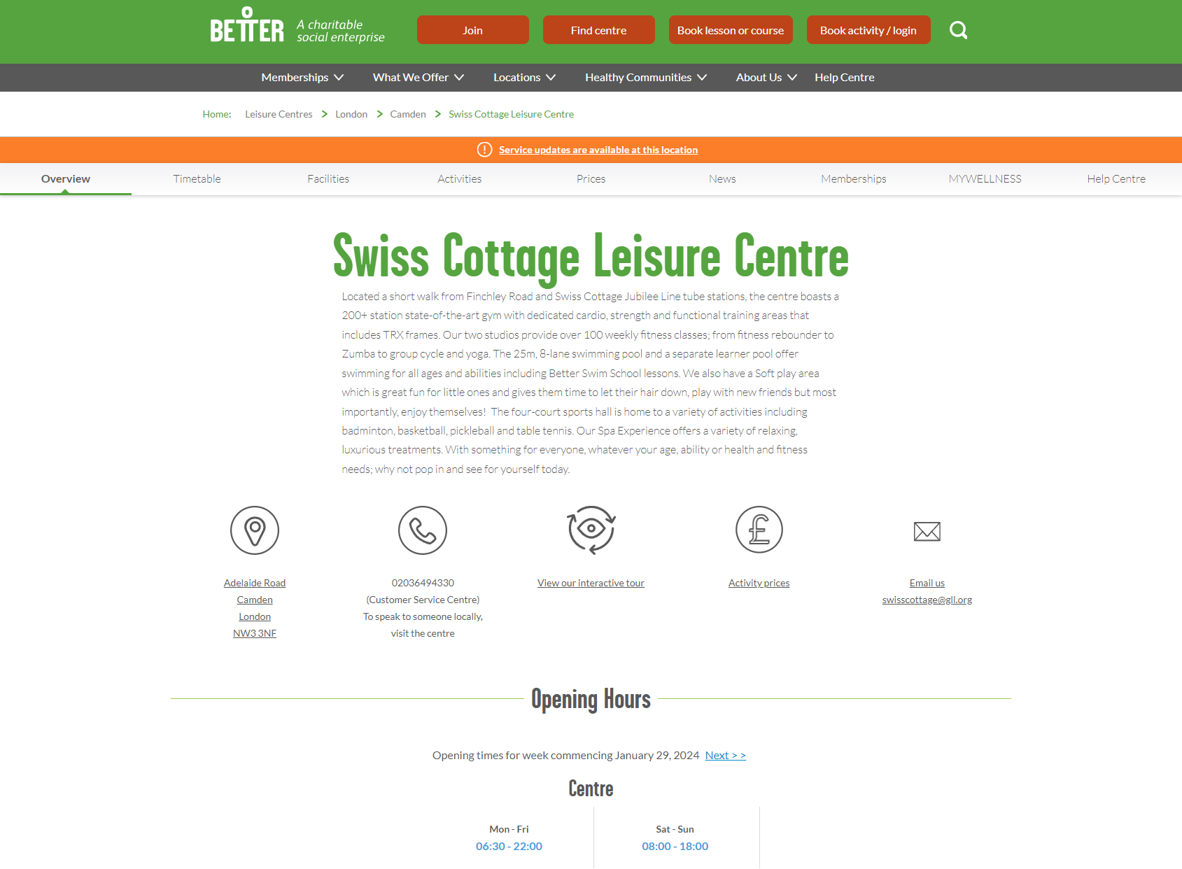 Swiss Cottage Leisure Centre