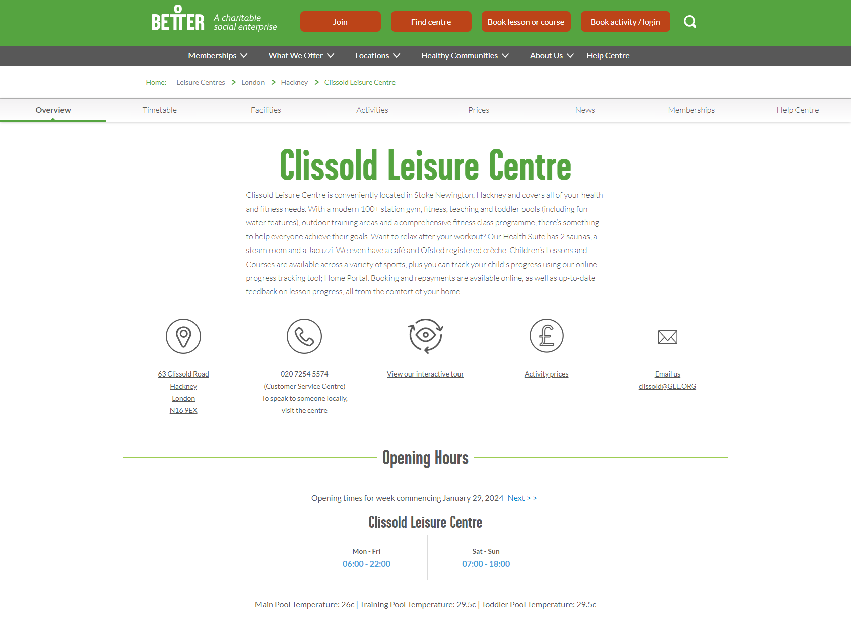 Clissold Leisure Centre