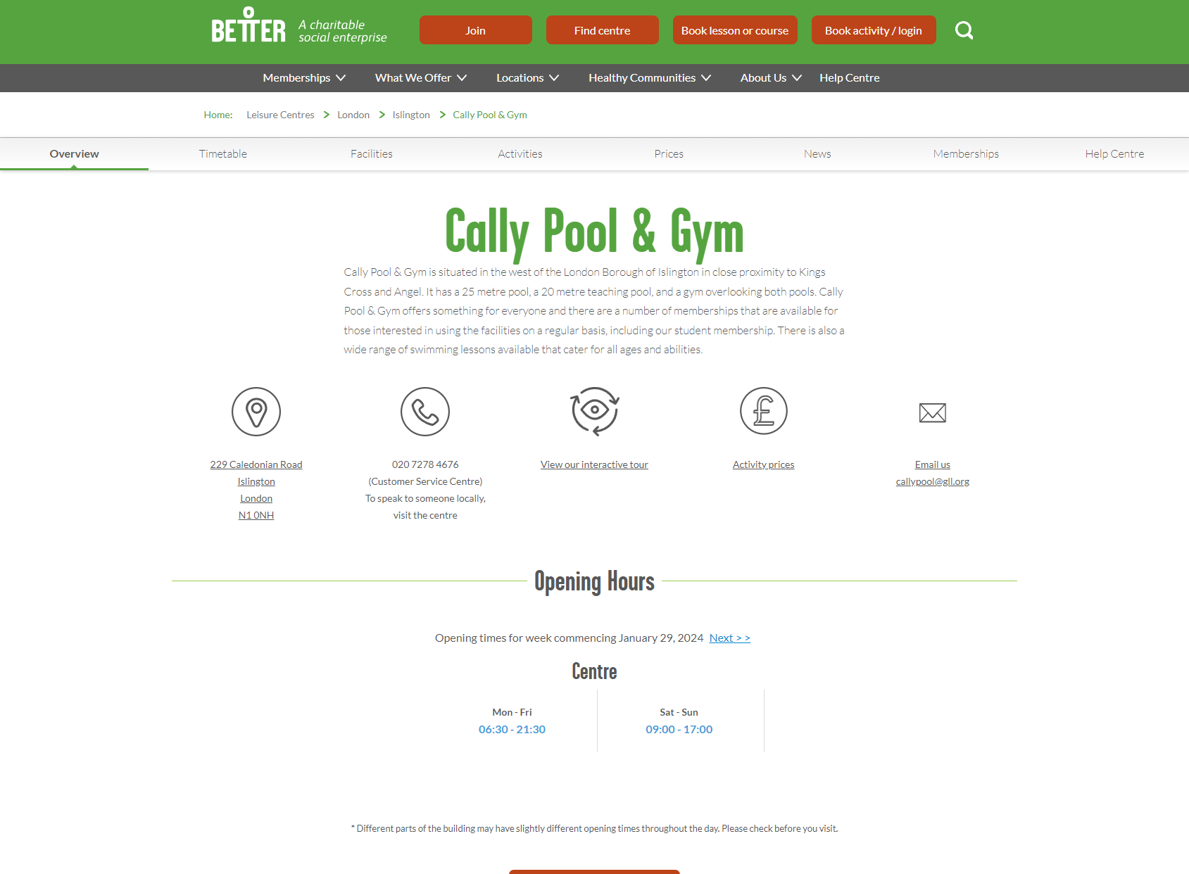 Cally Pool & Gym