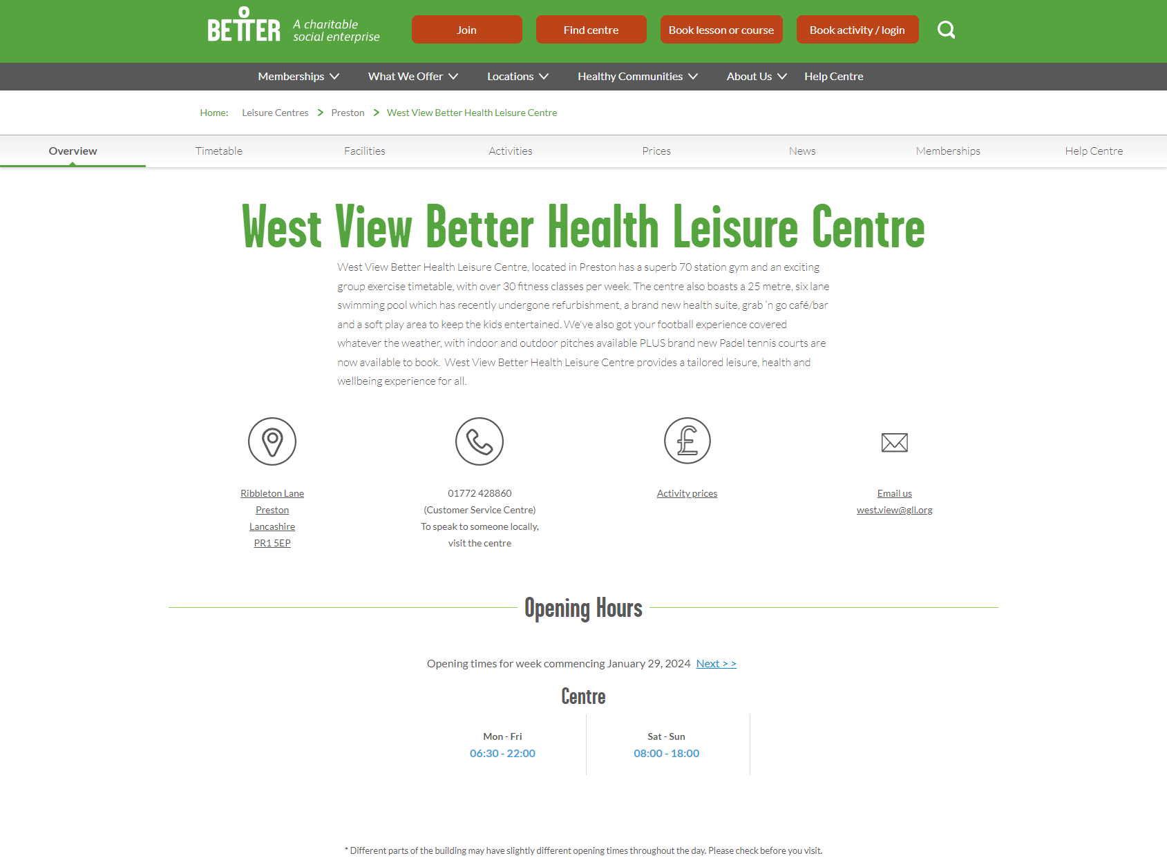 West View Better Health Leisure Centre