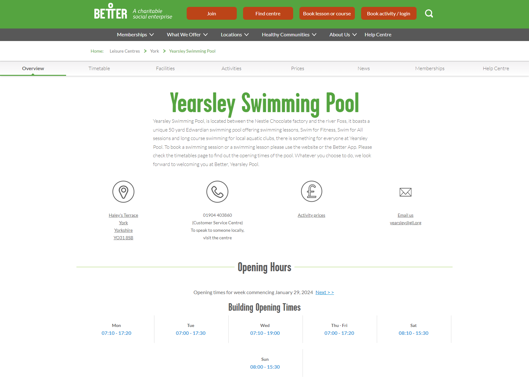 Yearsley Swimming Pool
