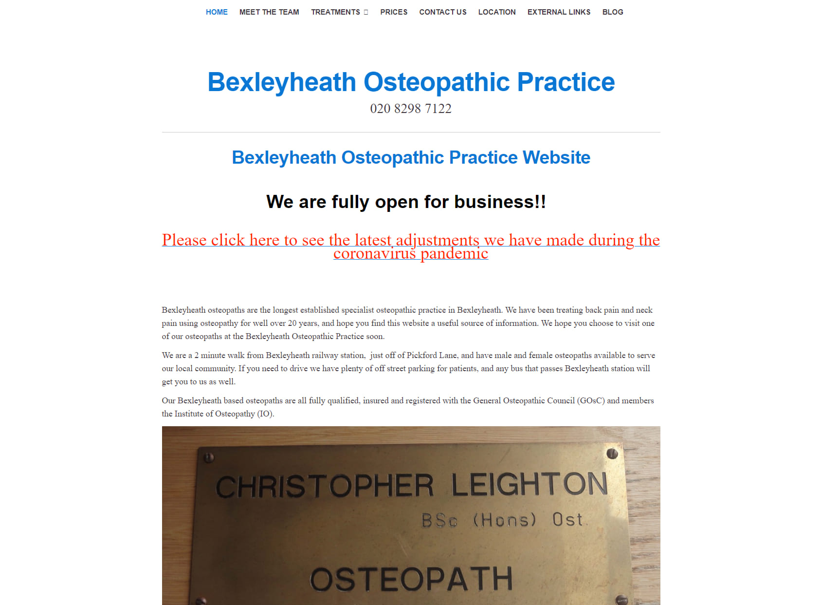 Bexleyheath Osteopathic Practice