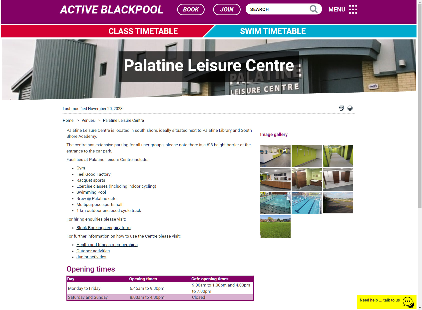 Palatine Leisure Centre