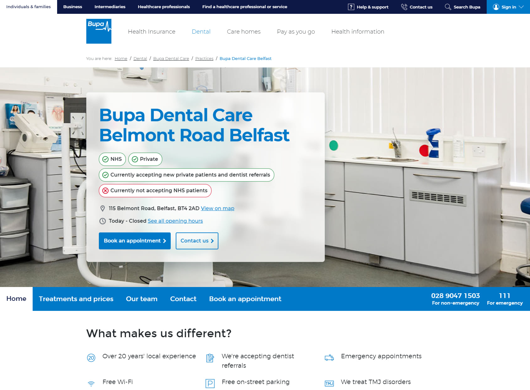 Bupa Dental Care Belmont Road Belfast