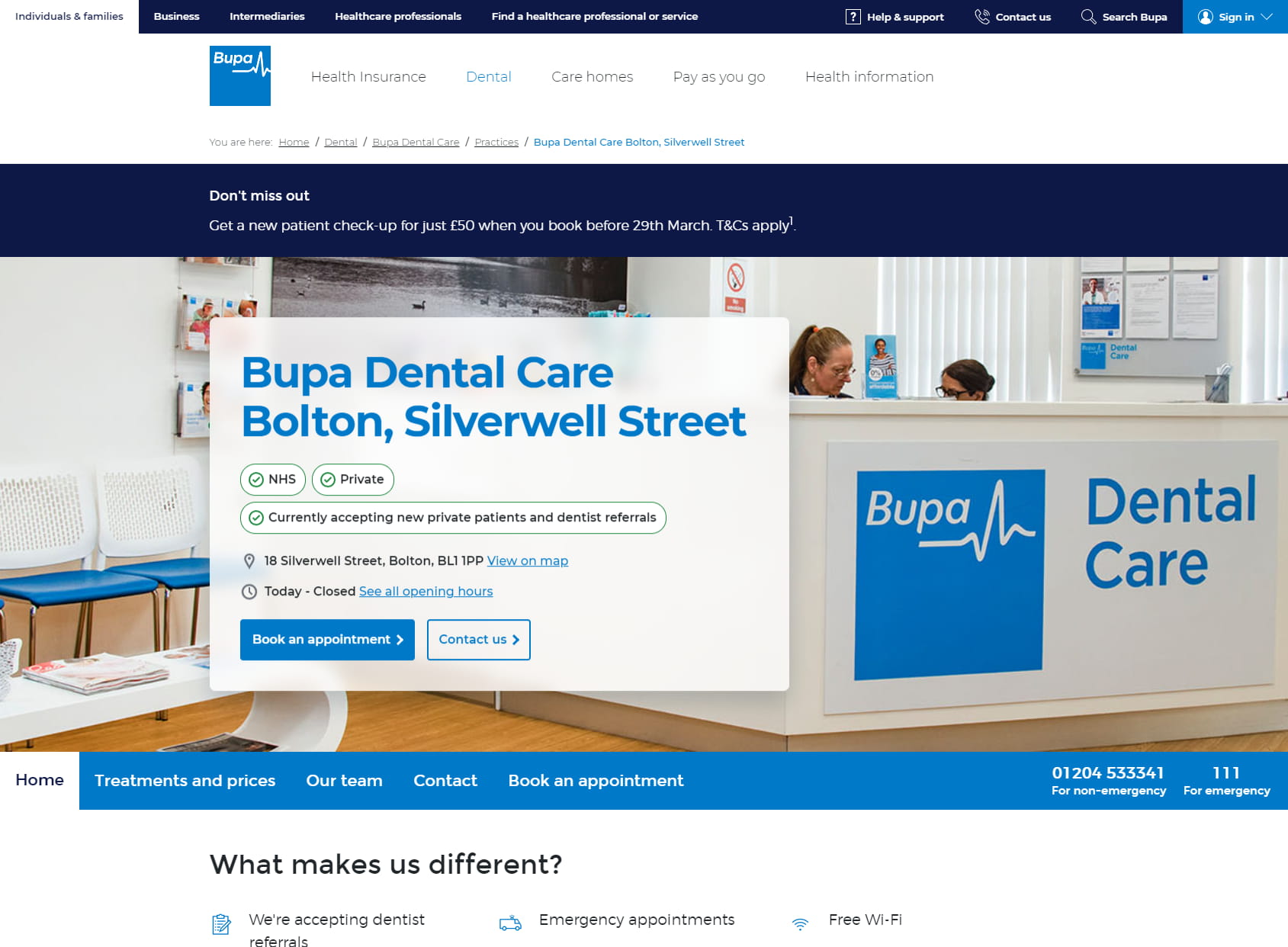 Bupa Dental Care Bolton, Silverwell Street