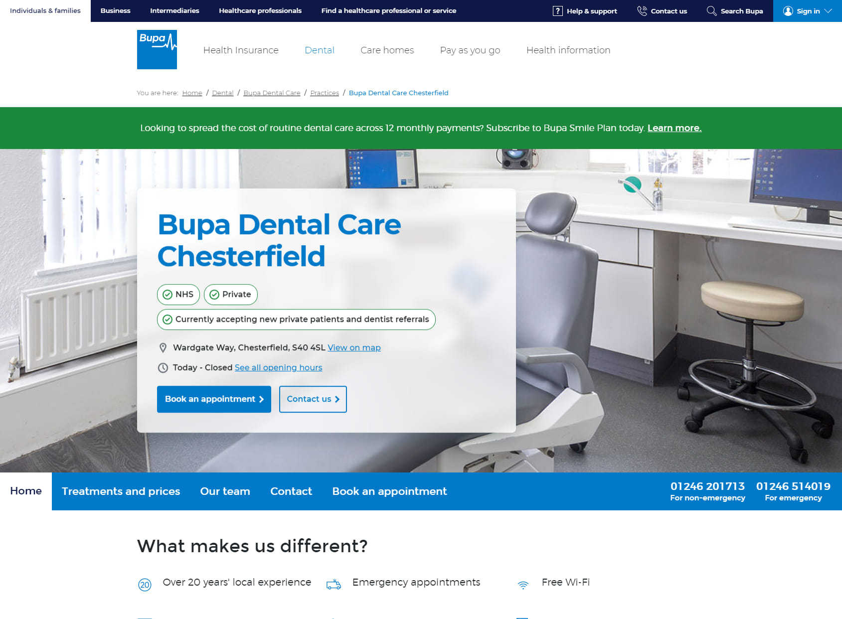 Bupa Dental Care Chesterfield