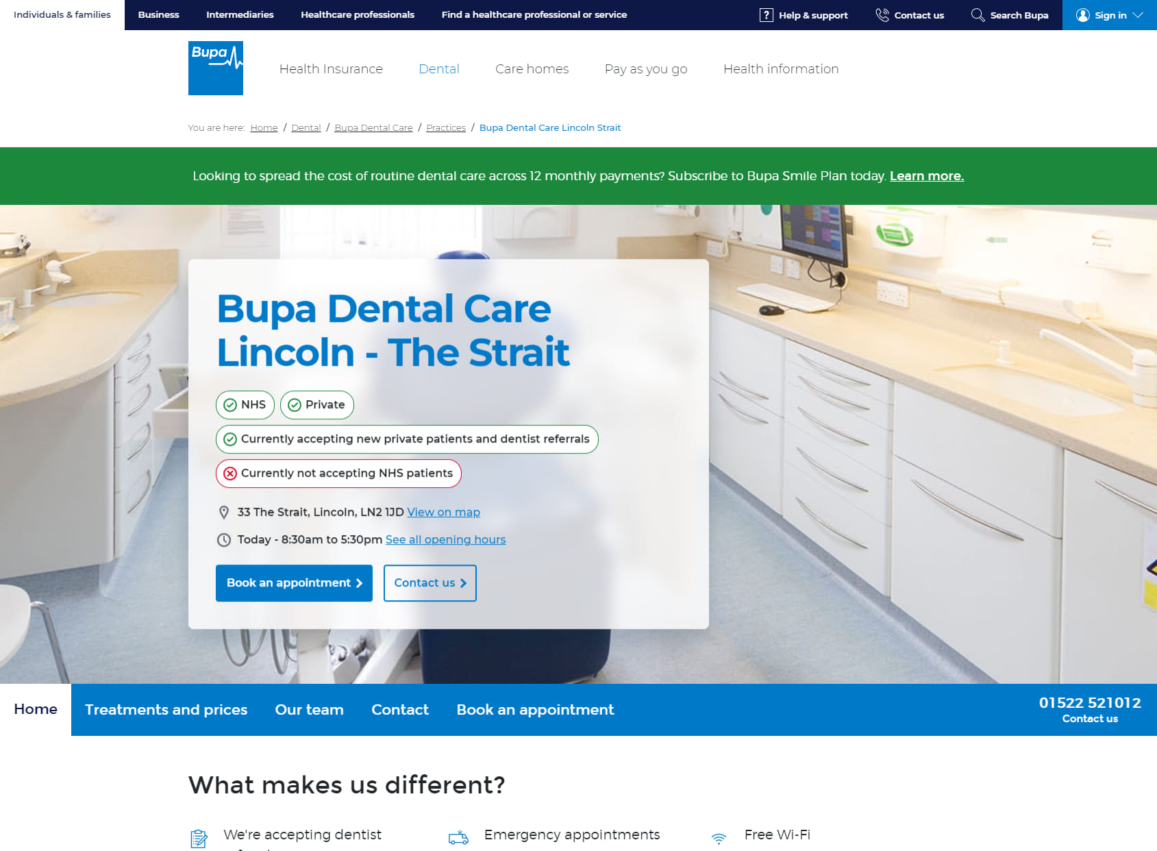 Bupa Dental Care Lincoln - The Strait