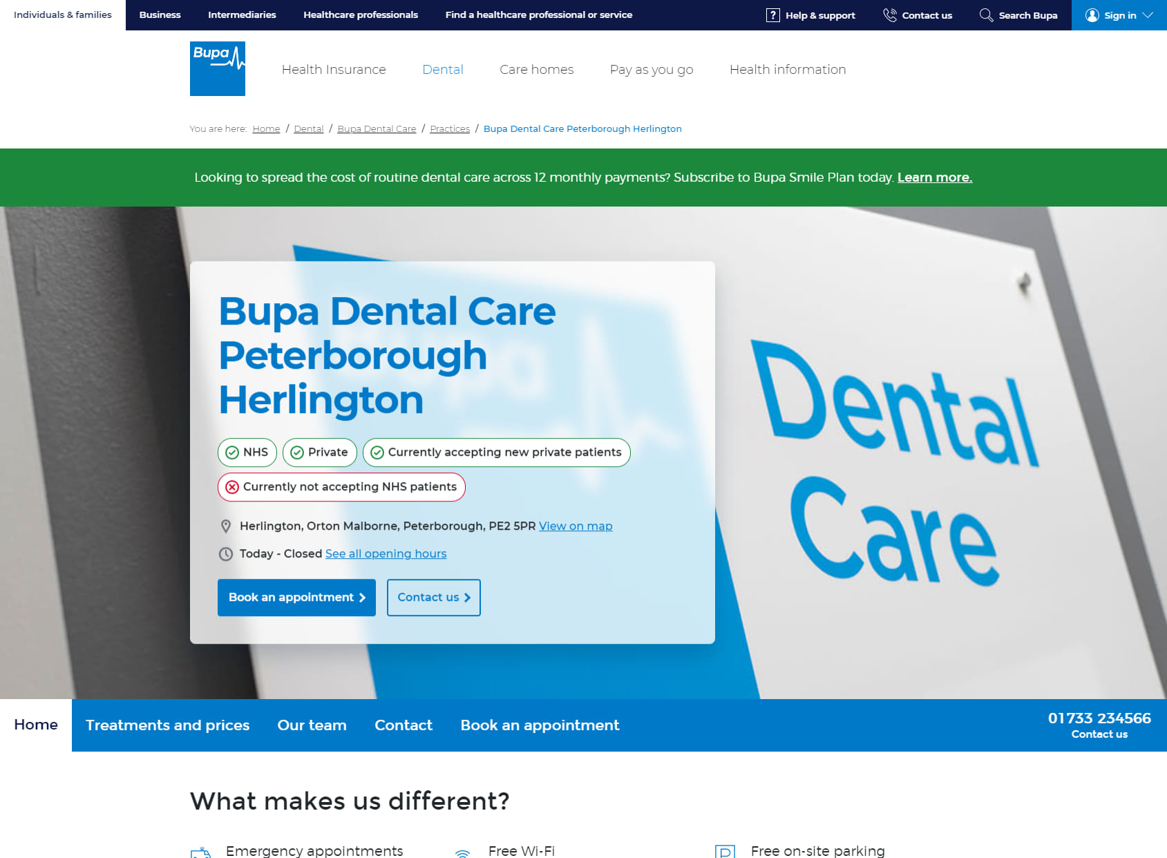 Bupa Dental Care Peterborough Herlington