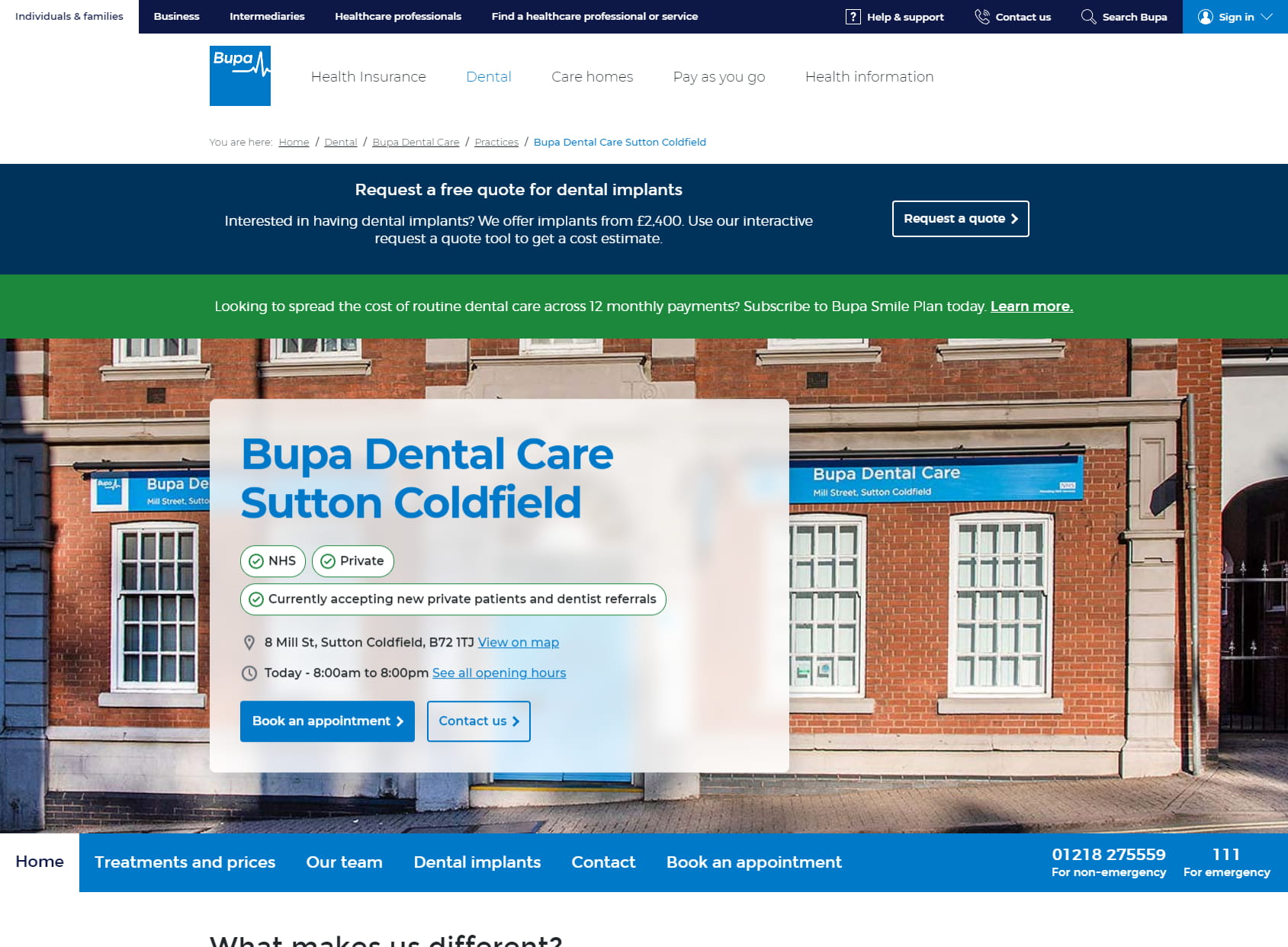 Bupa Dental Care Sutton Coldfield