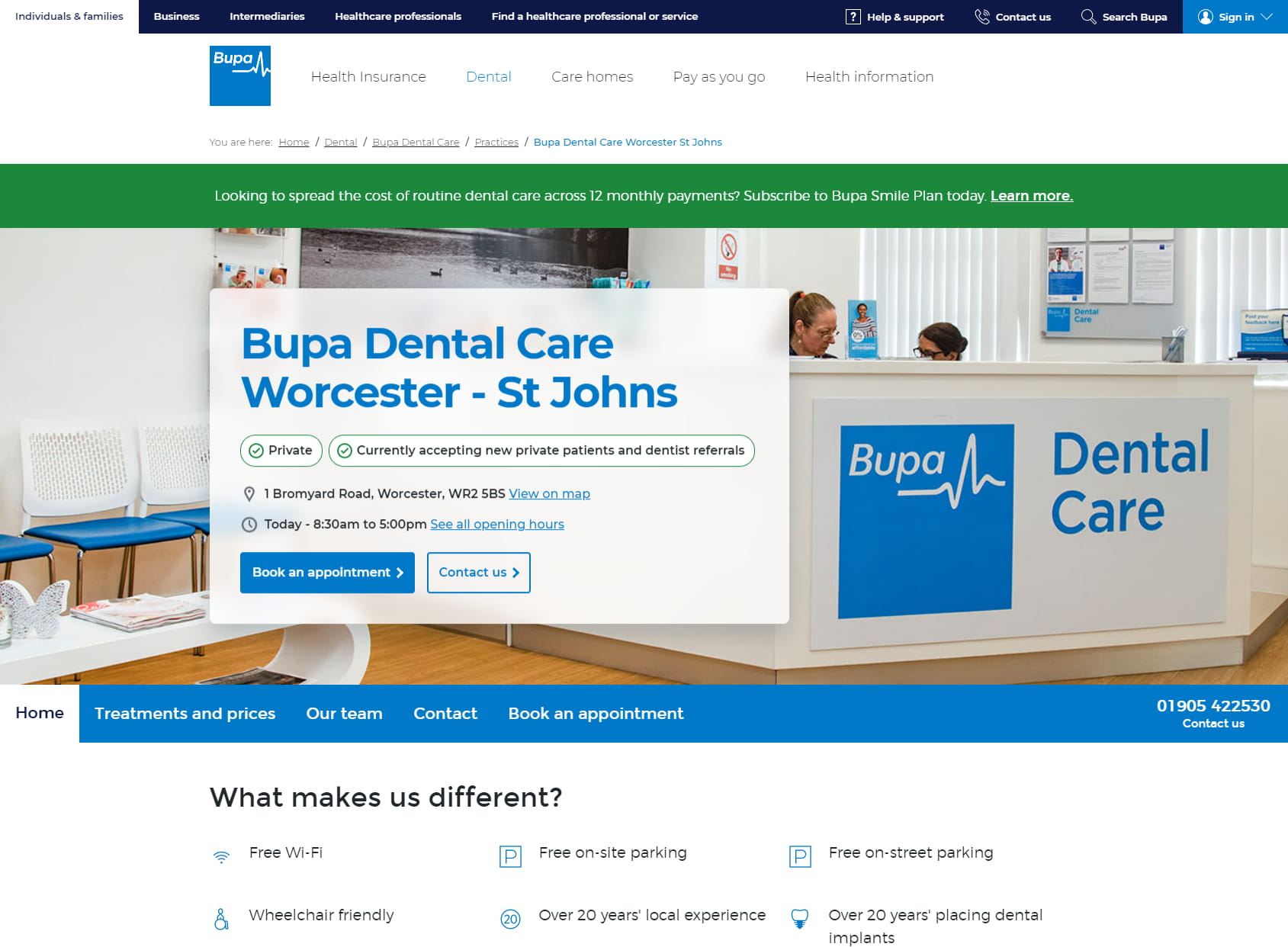 Bupa Dental Care Worcester - St Johns