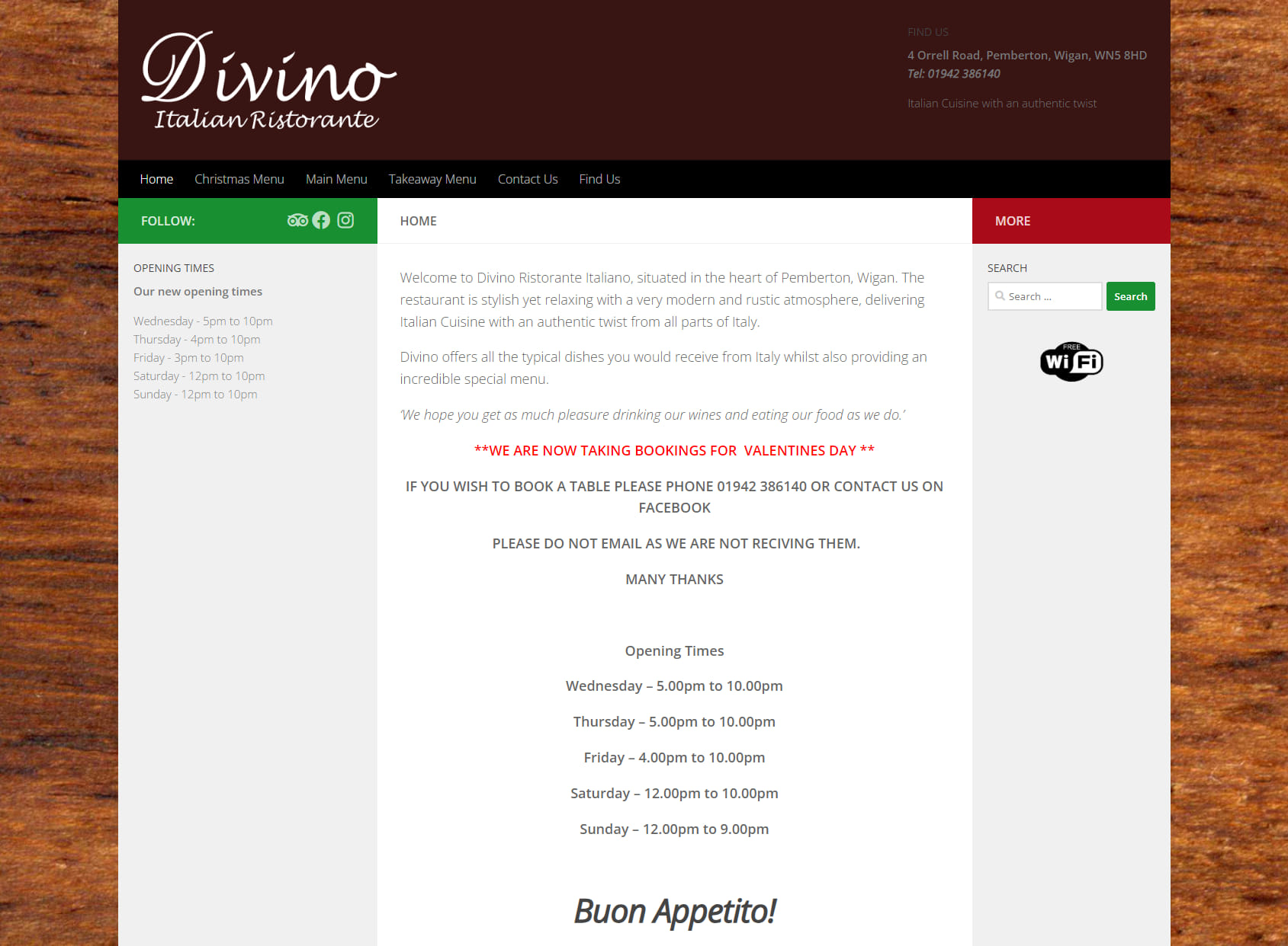 Divino Italian Restaurant Wigan