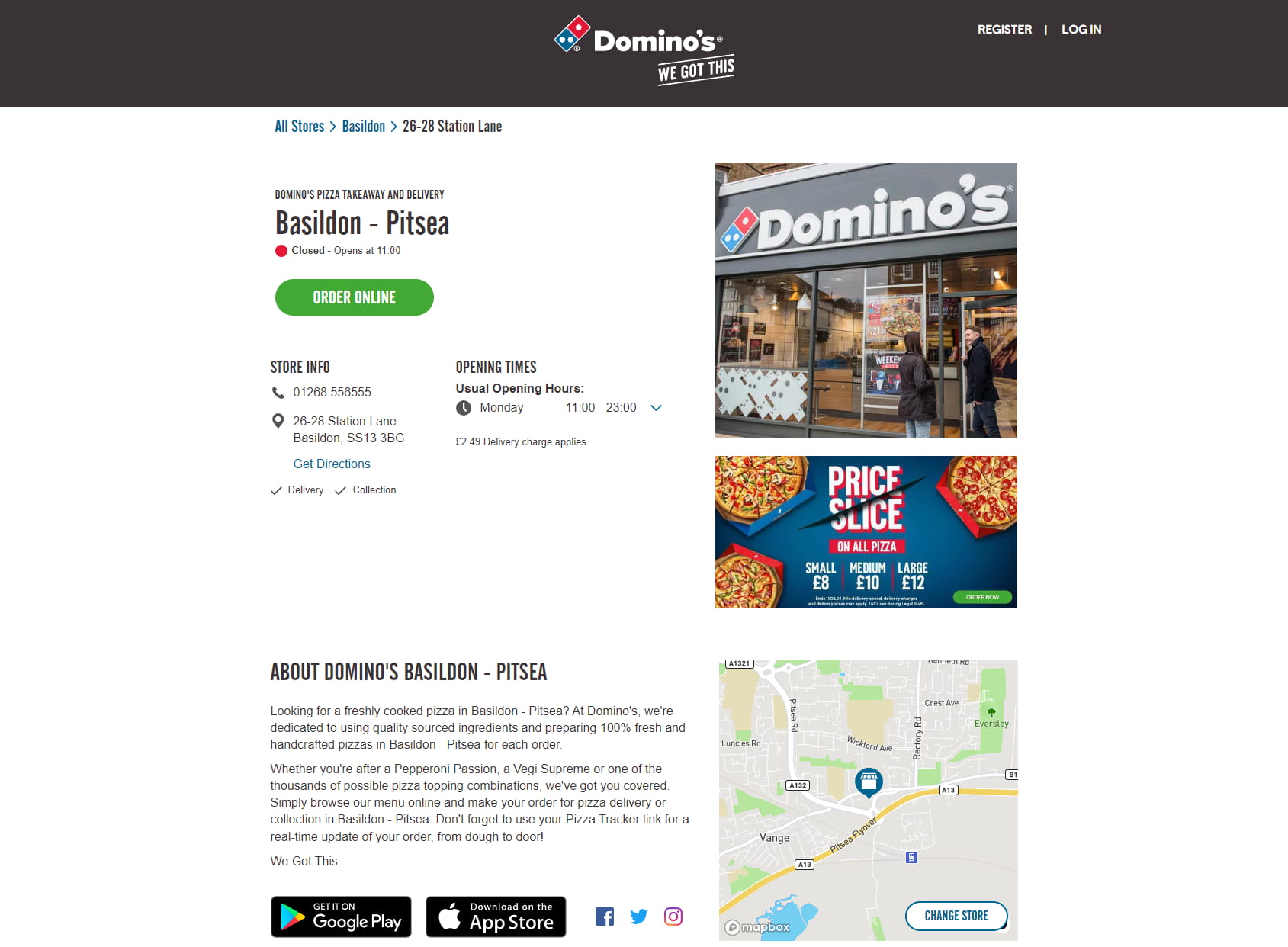 Domino's Pizza - Basildon - Pitsea