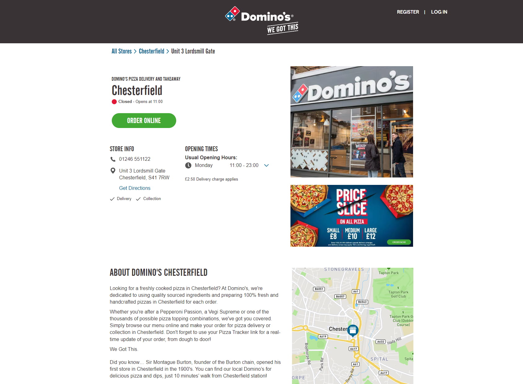 Domino's Pizza - Chesterfield