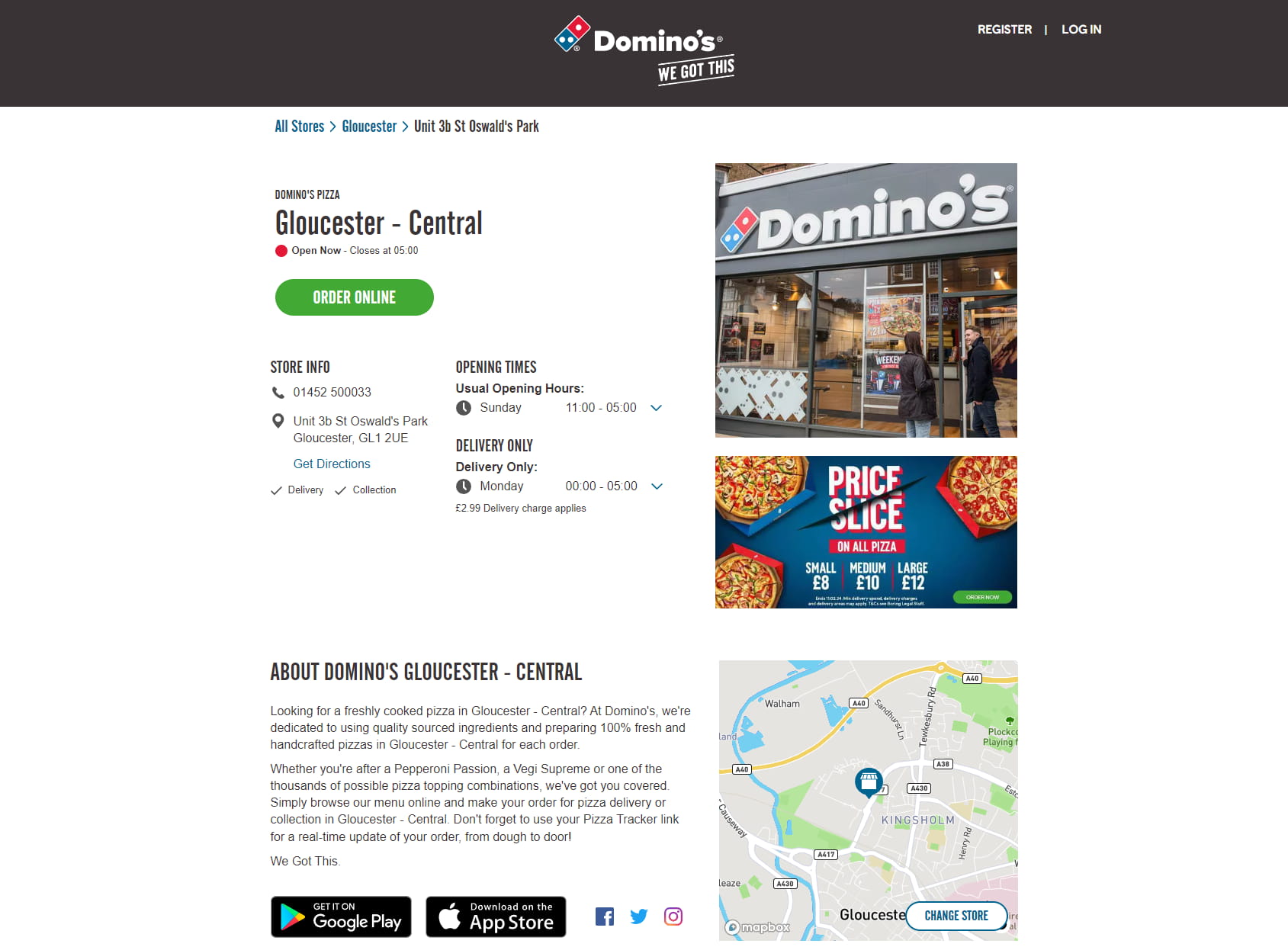 Domino's Pizza - Gloucester - Central